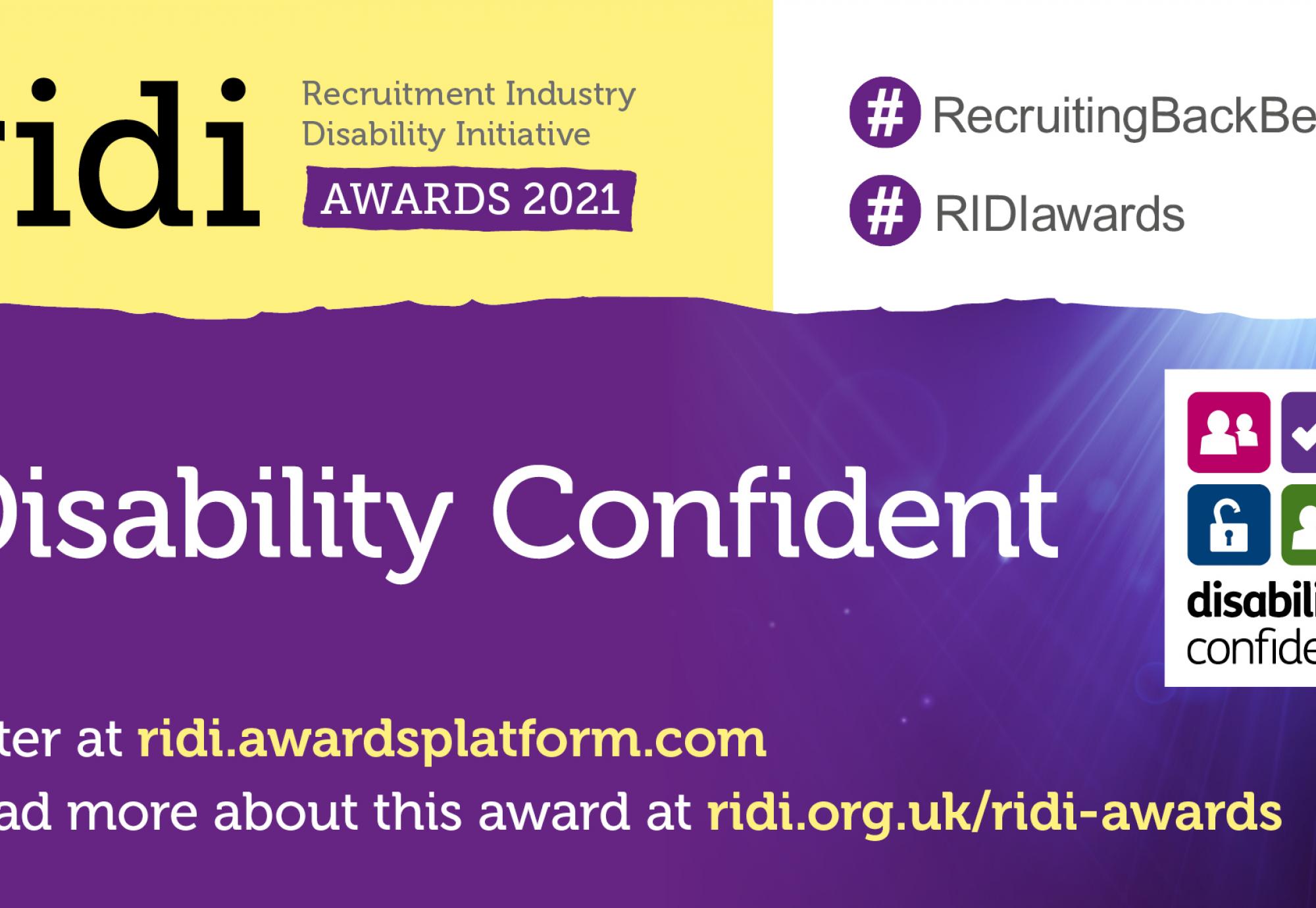 RIDI Disability Confident Awards