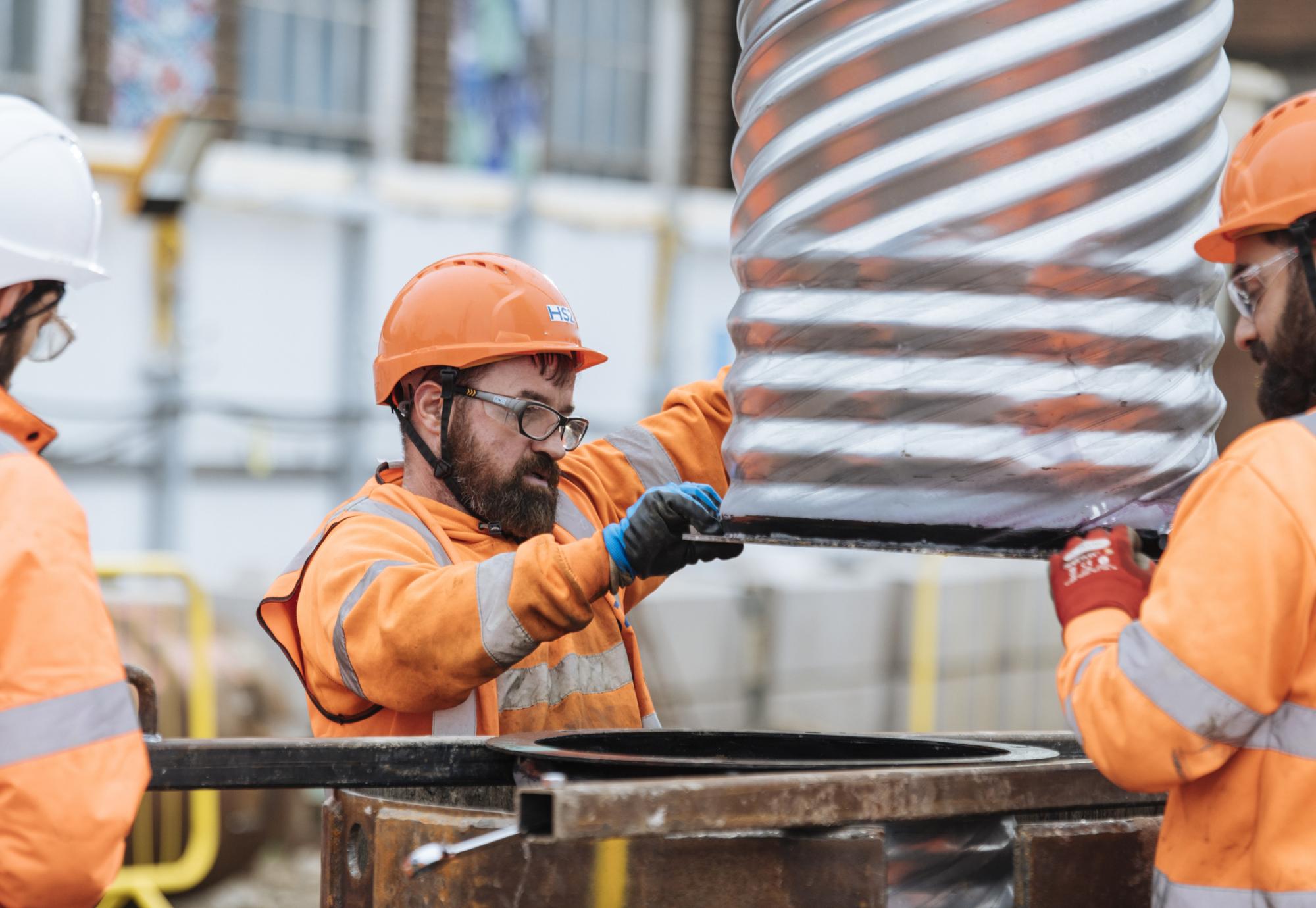 HIPER piling on HS2 Euston Station