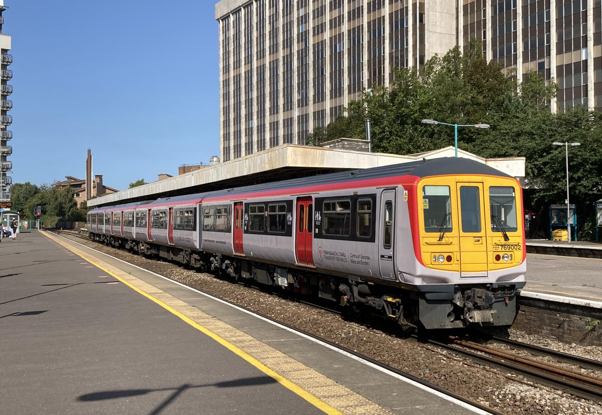 Transport for Wales train in Cardiff