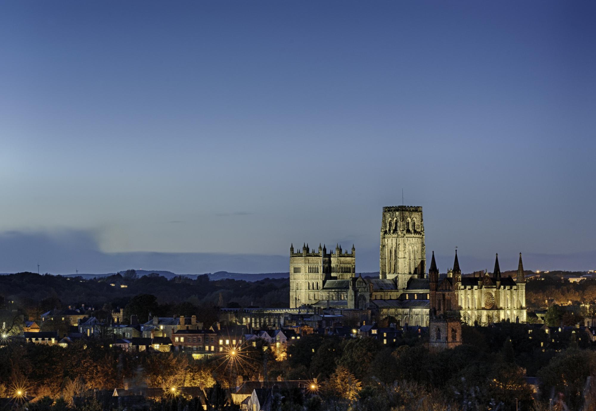 Aerial shot of Durham city