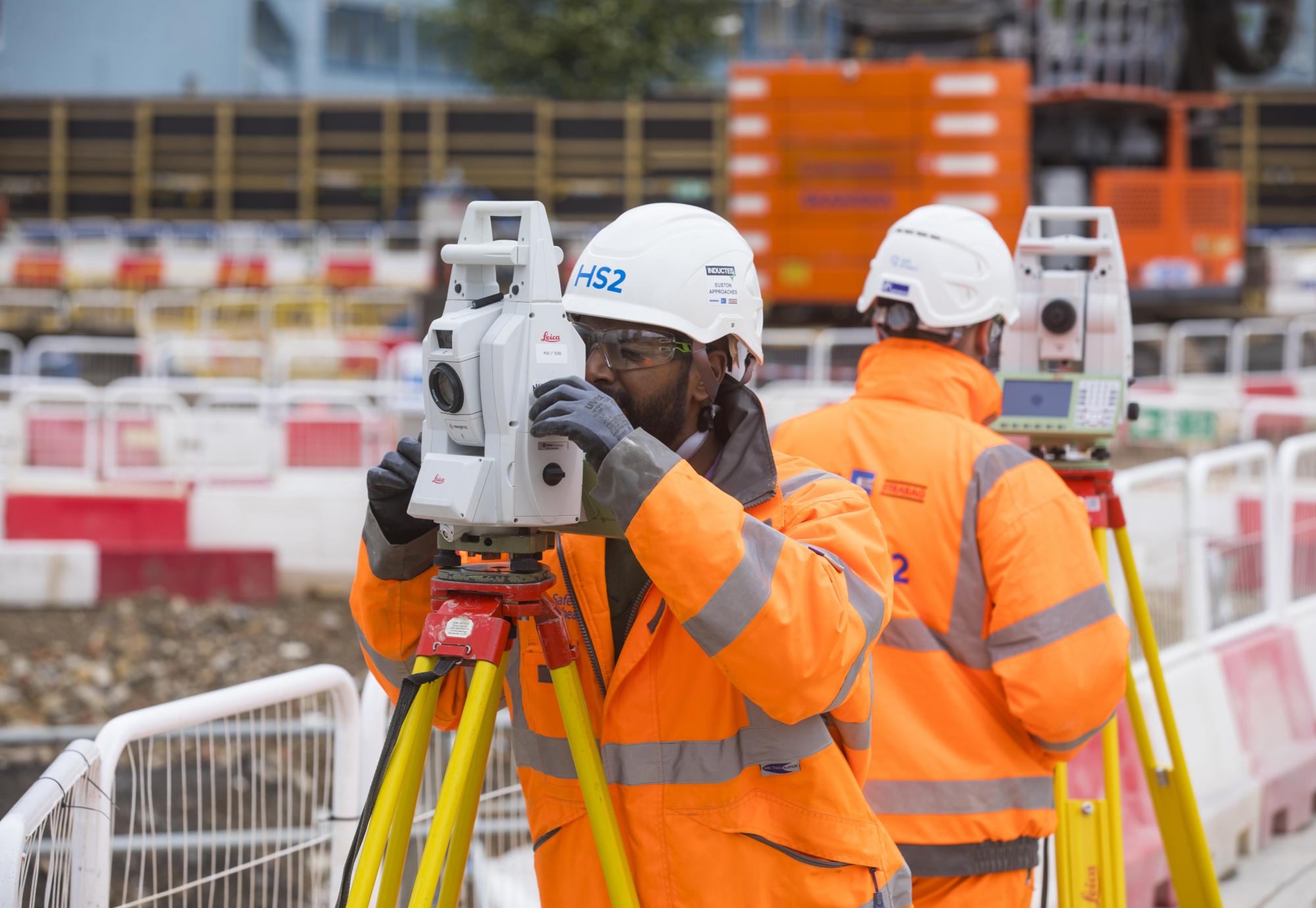 Students taking part in work experience at HS2