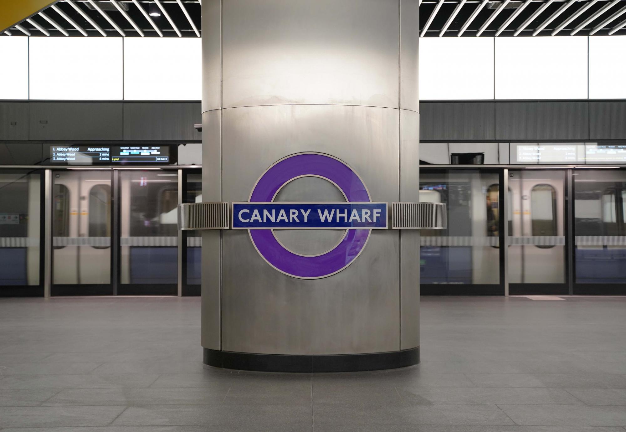 Canary Wharf station on the Elizabeth line
