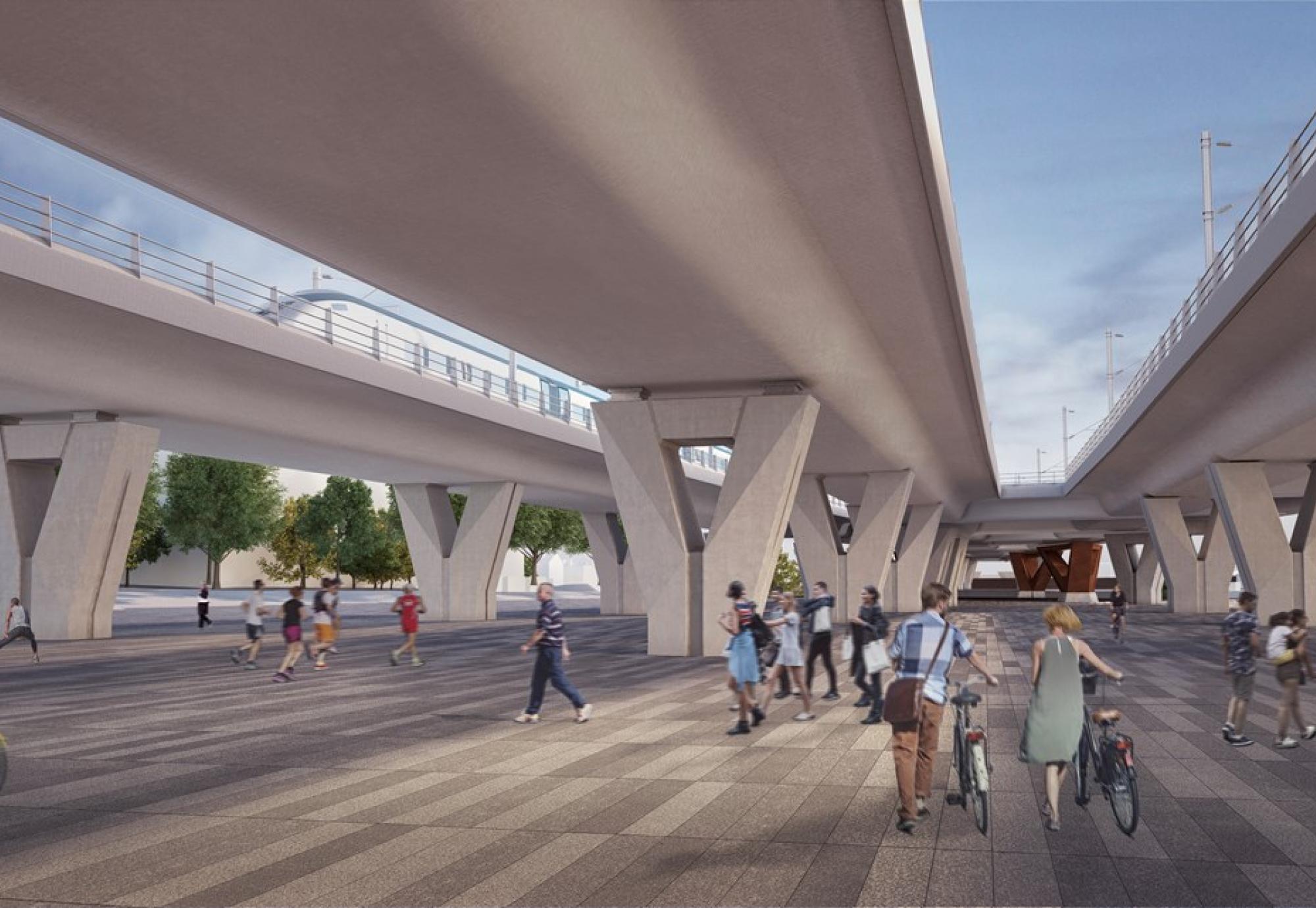 Image of the potential viaduct via HS2 