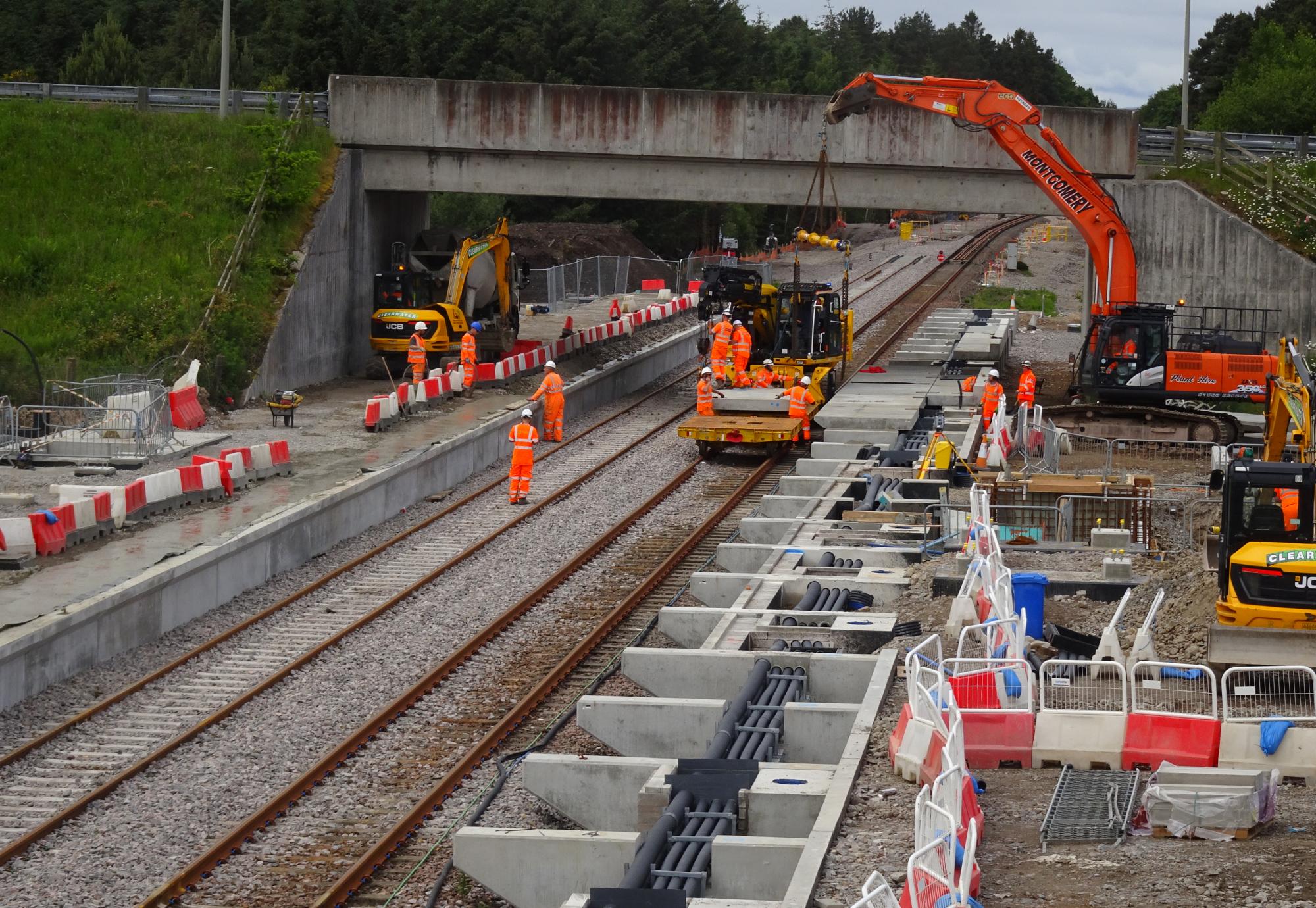 Inverness Airport platform works, via Network Rail 