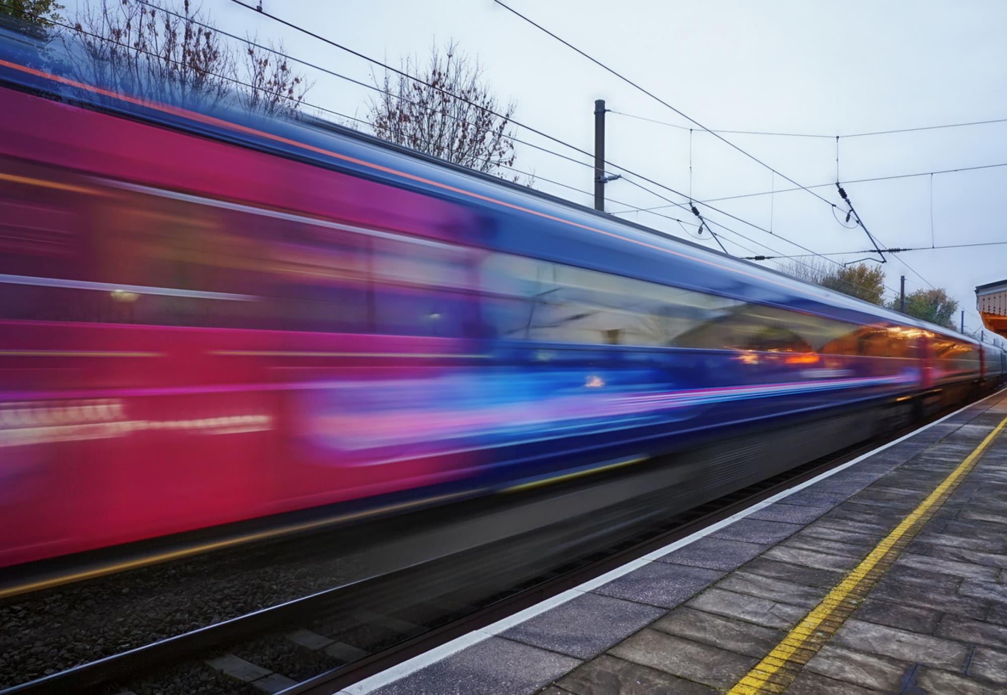 Blurred train passage 