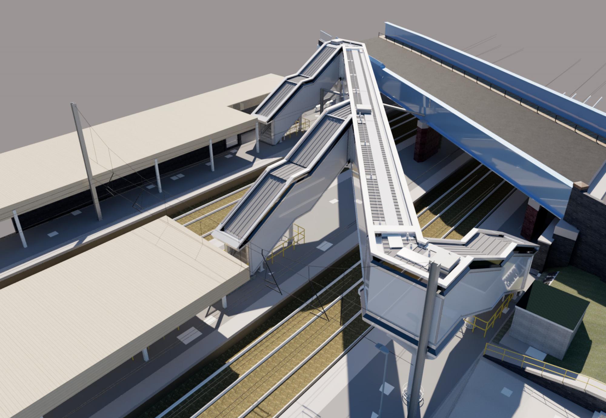 St Albans City second footbridge render 2, via Network Rail 