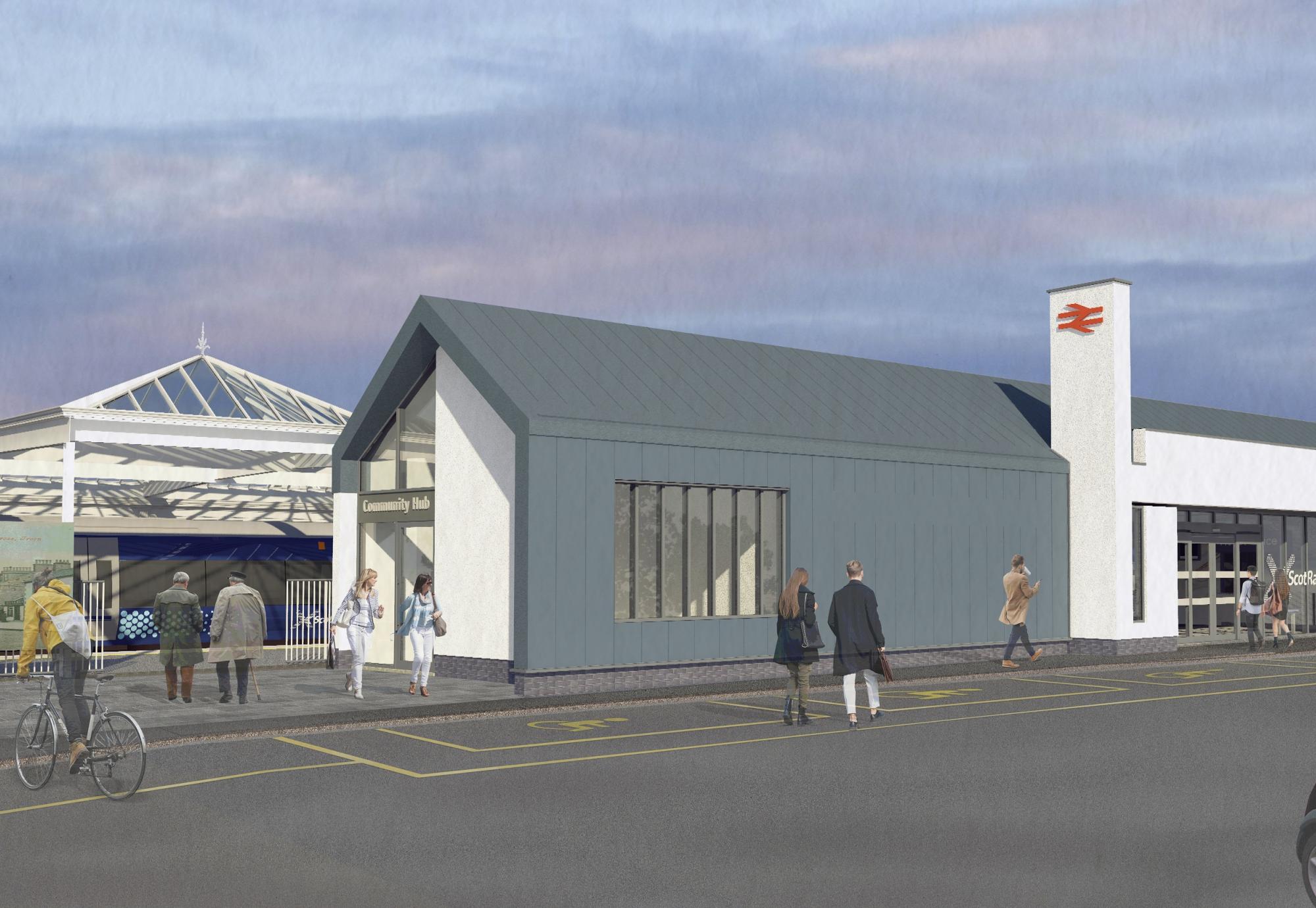 Troon station redevelopment - Option 3, via Network Rail 