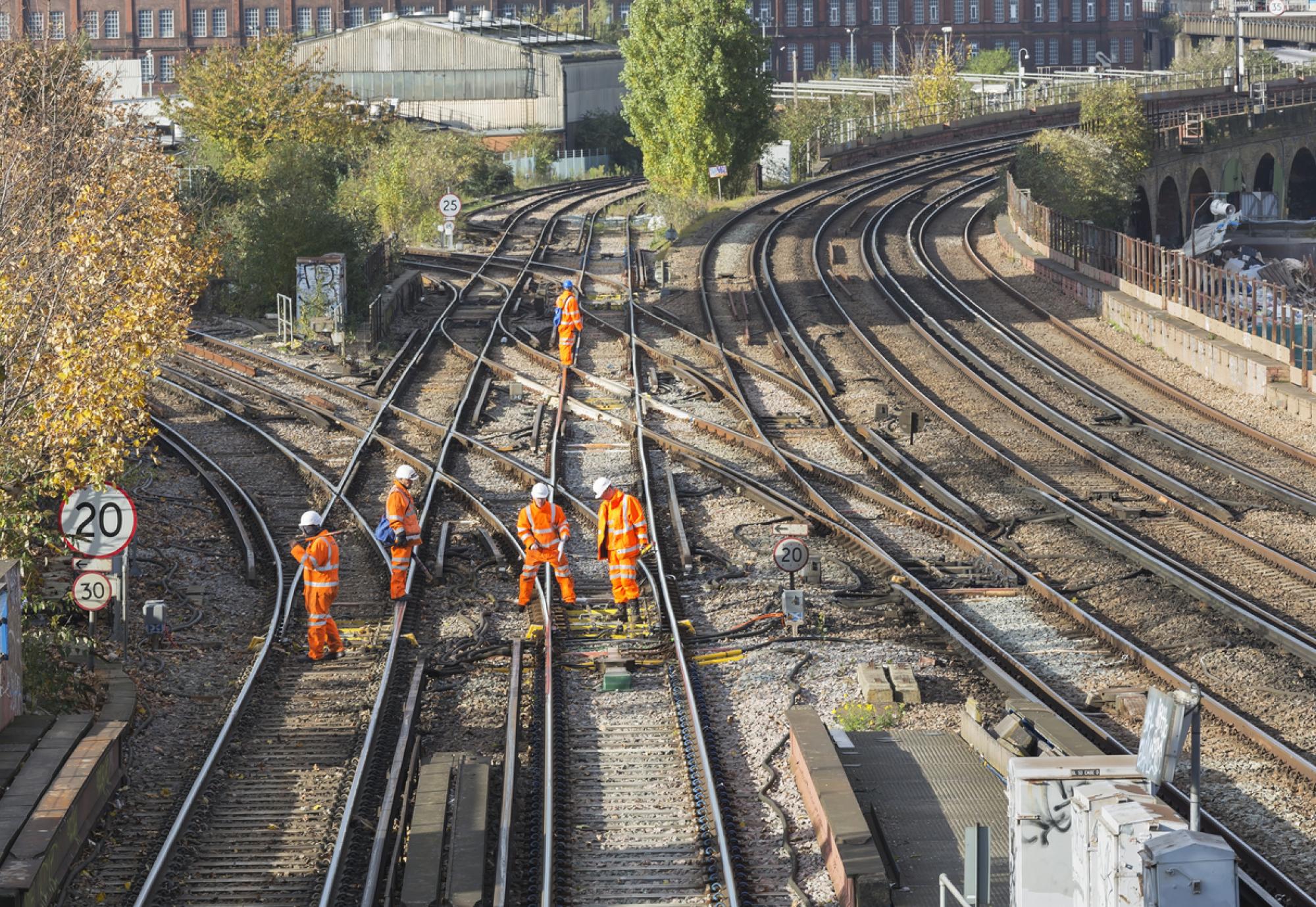 Track maintenance work, via Istock 