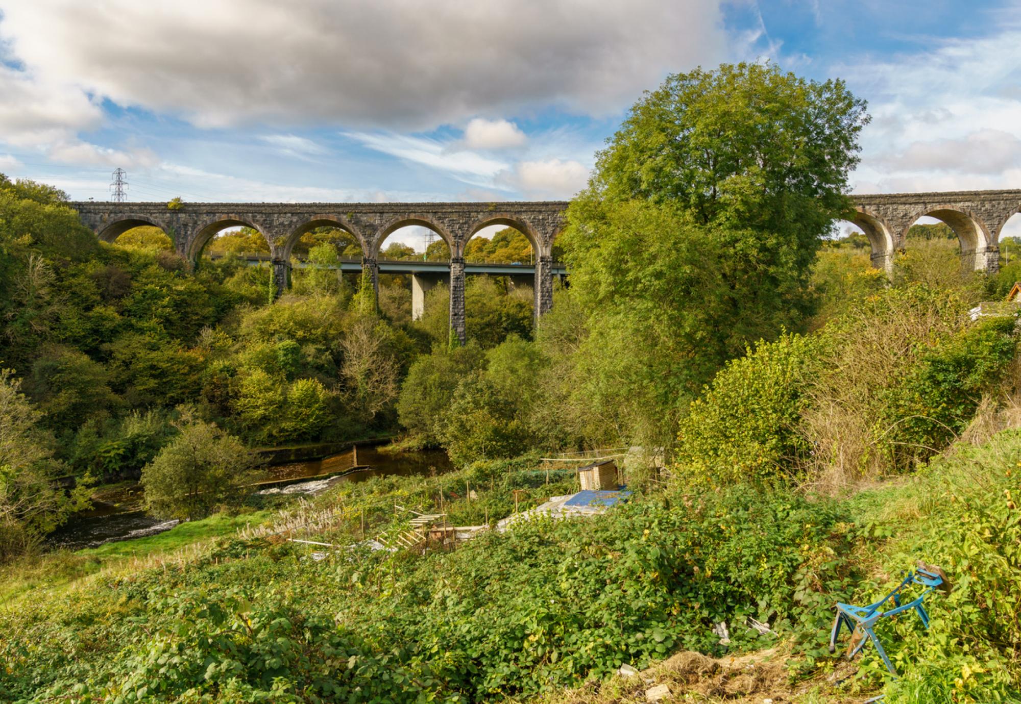 The Cefn-Coed Viaduct in Merthyr Tydfil, Mid Glamorgan, Wales, UK