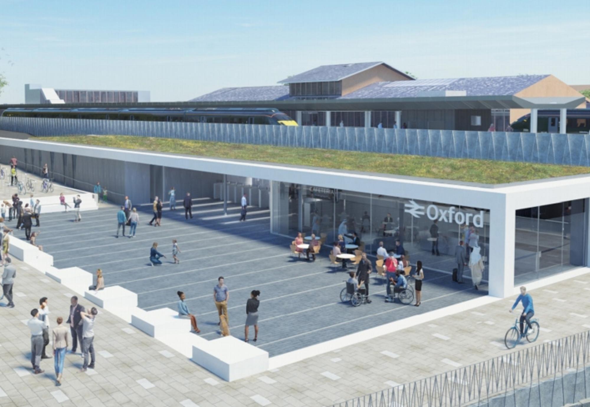 Artist's impression of new Oxford station western entrance, via Network Rail 