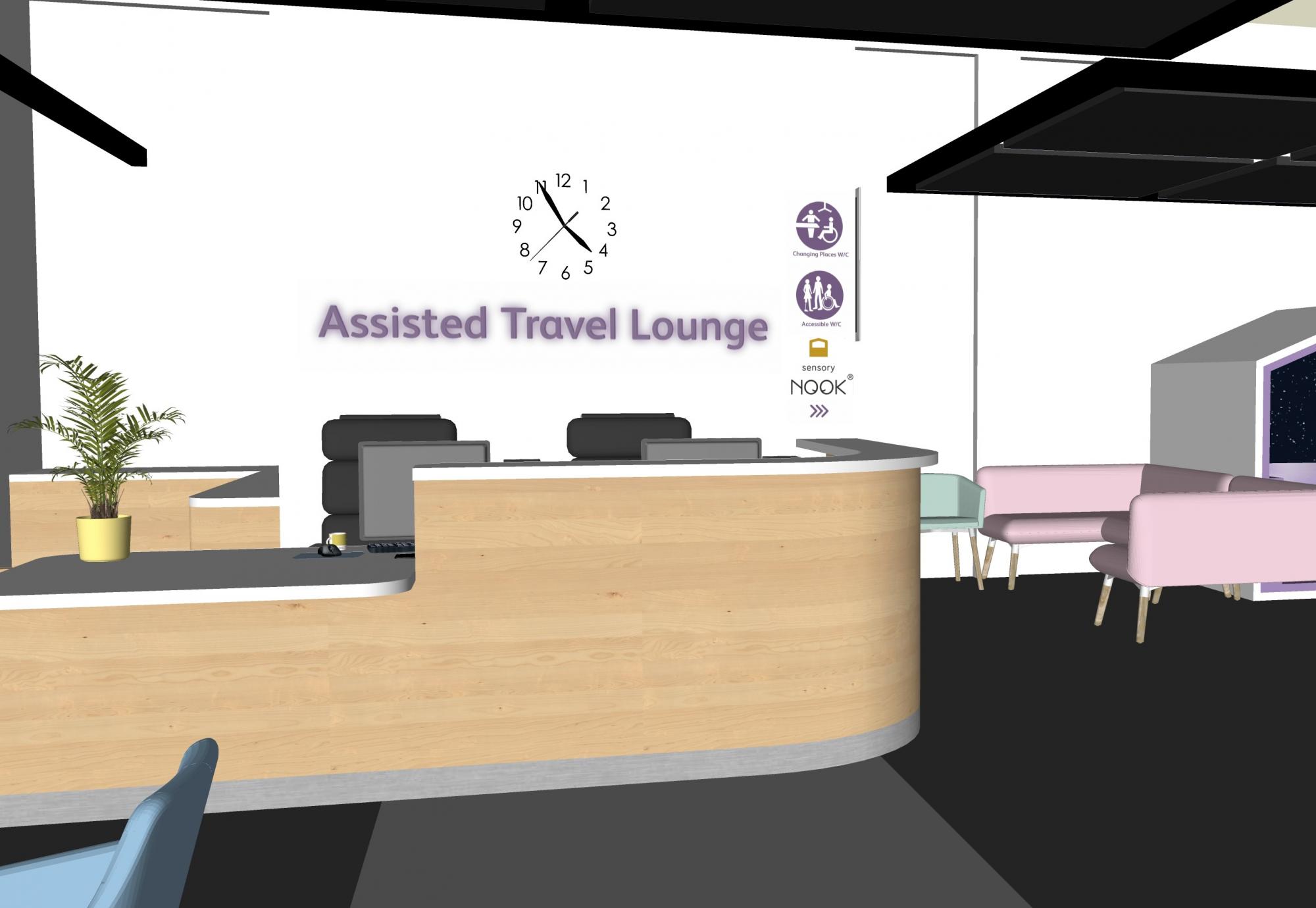 Assisted Lounge CGI composite, via Network Rail