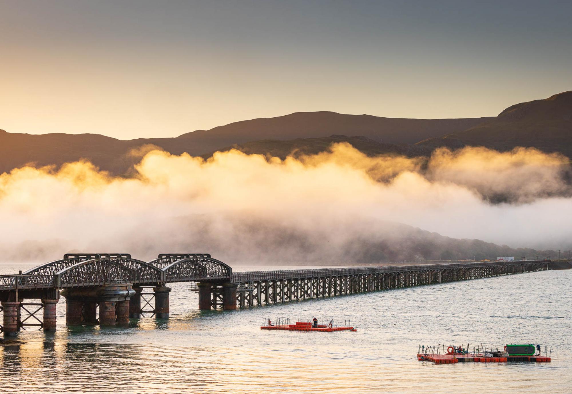 Barmouth Viaduct clouds at dawn, via Network rail 