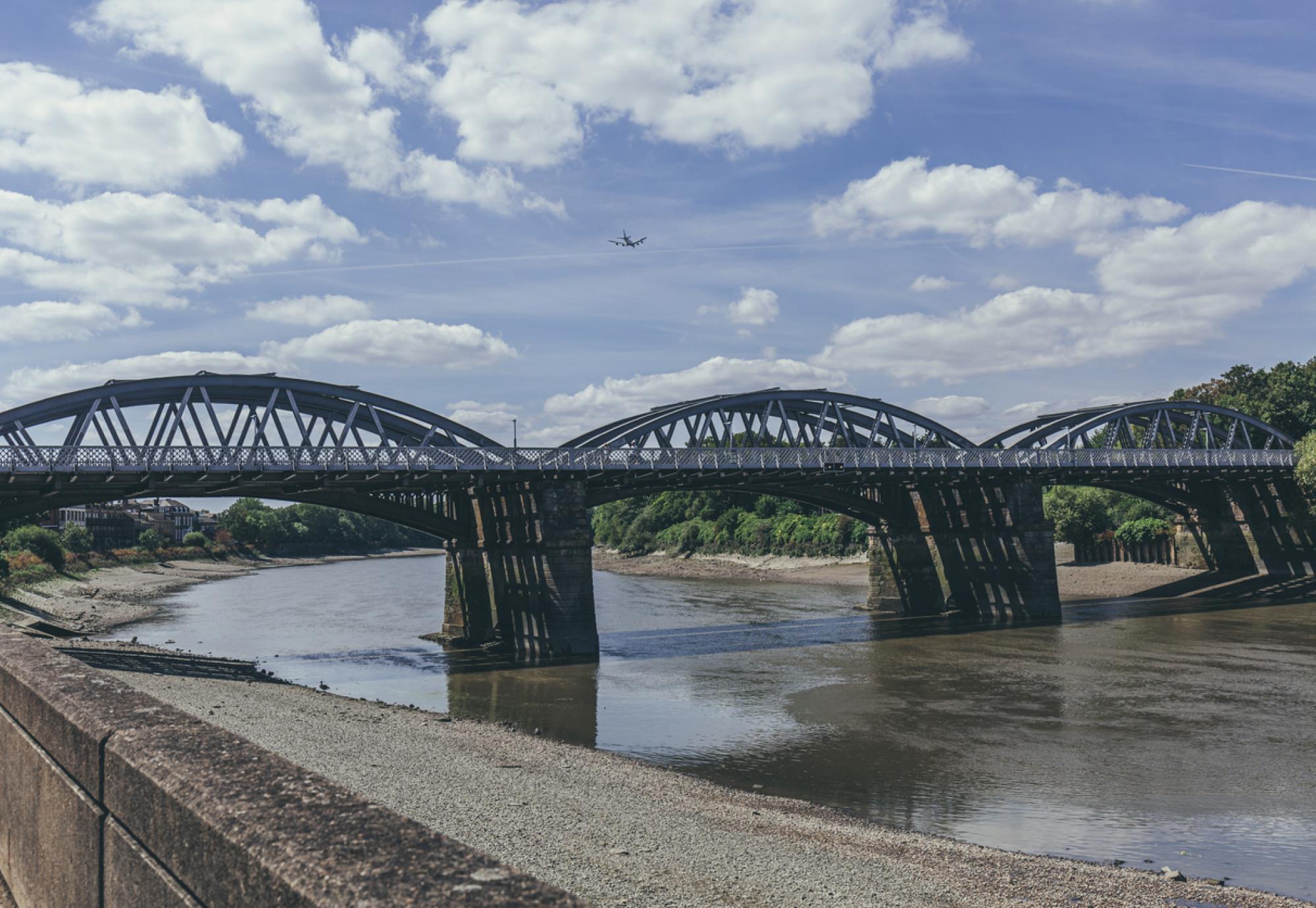 Barnes Railway Bridge located in the London Borough of Richmond upon Thames and the London Borough of Hounslow, via Istock 