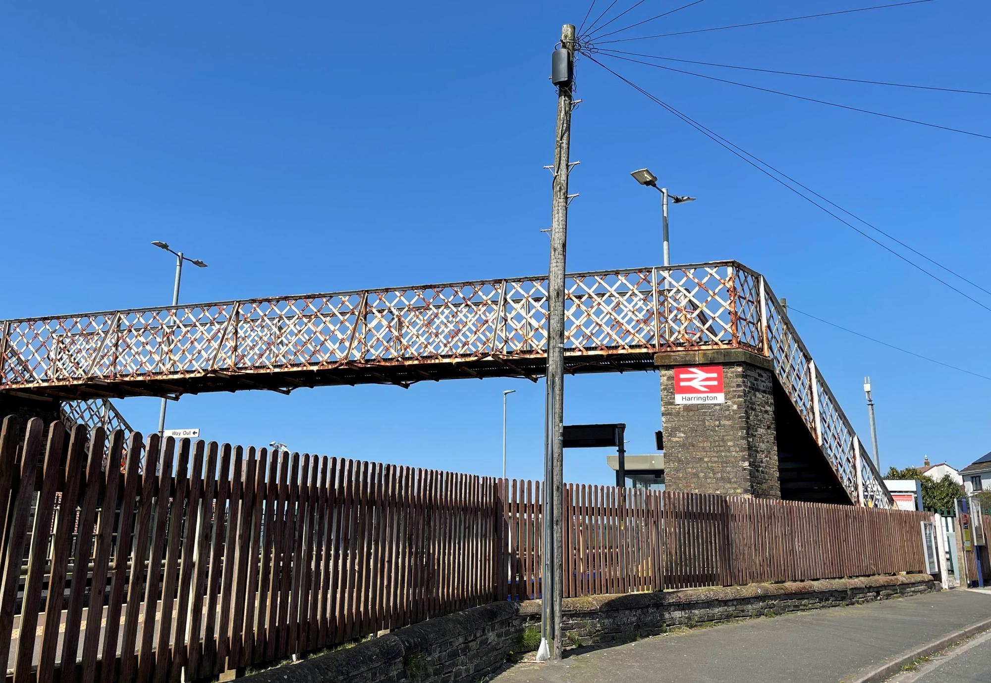 Harrington Station footbridge, via Network Rail 