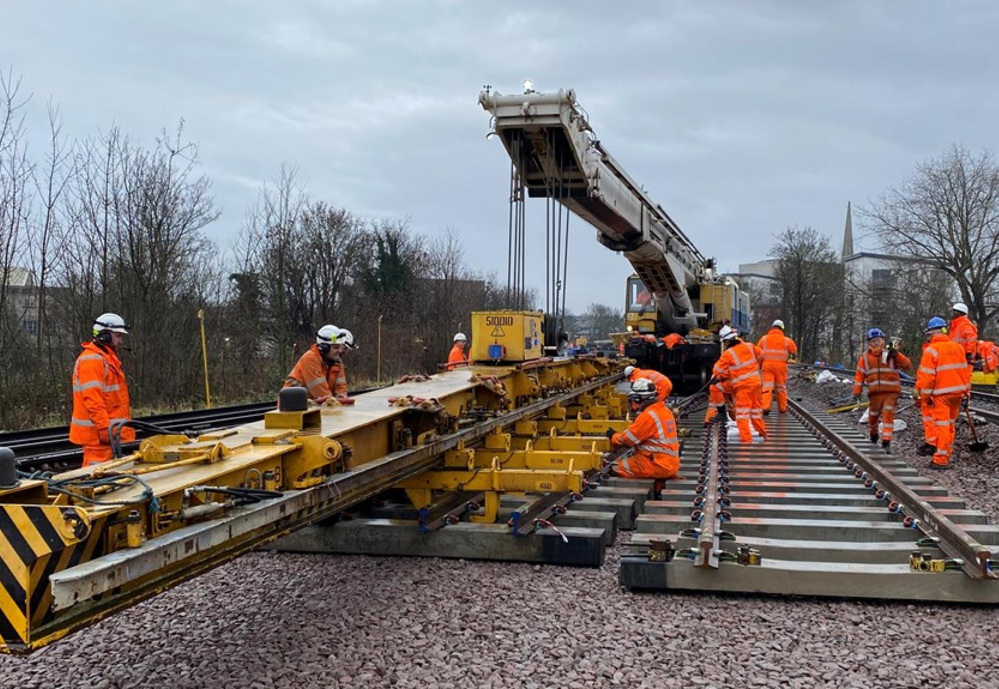 Lewisham track renewal, via Network Rail