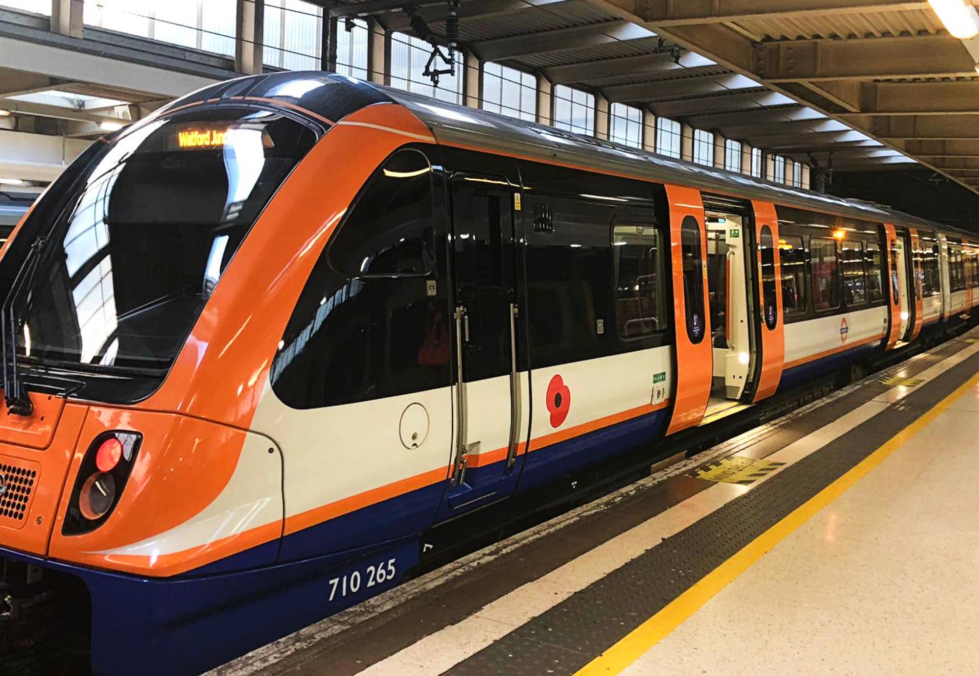 London Overground train at London Euston station, via Network Rail 