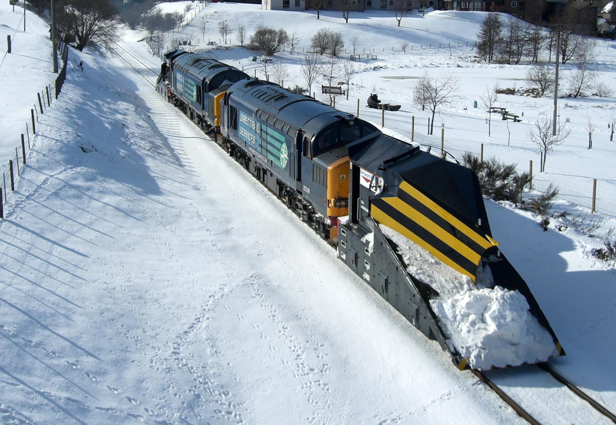 Snow plough, via Network Rail 