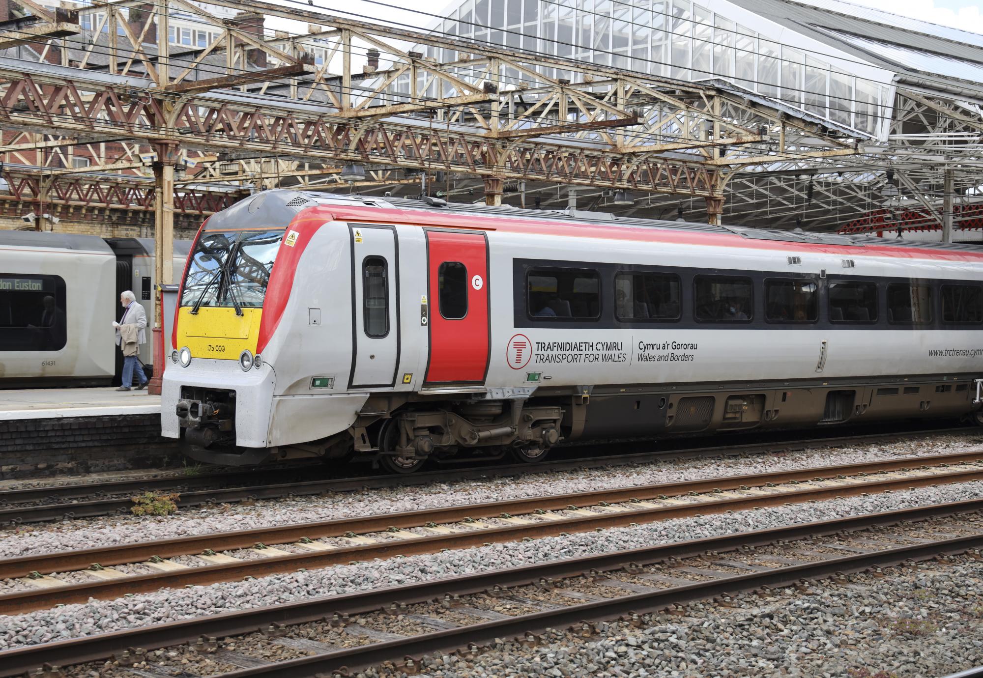 Transport for Wales Passenger Train at Crewe Railway Station