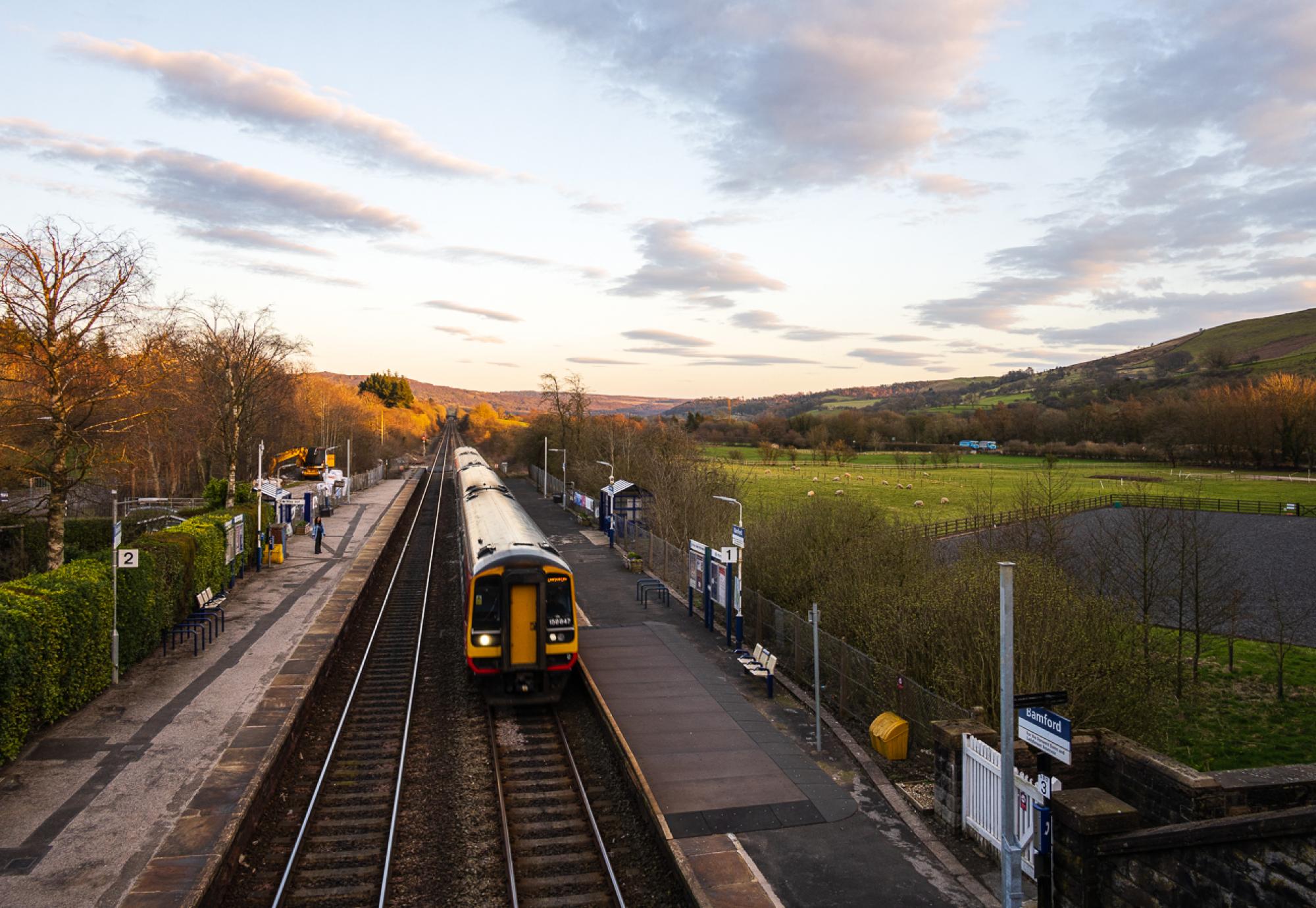 Bamford towards Sheffield, via Network Rail 