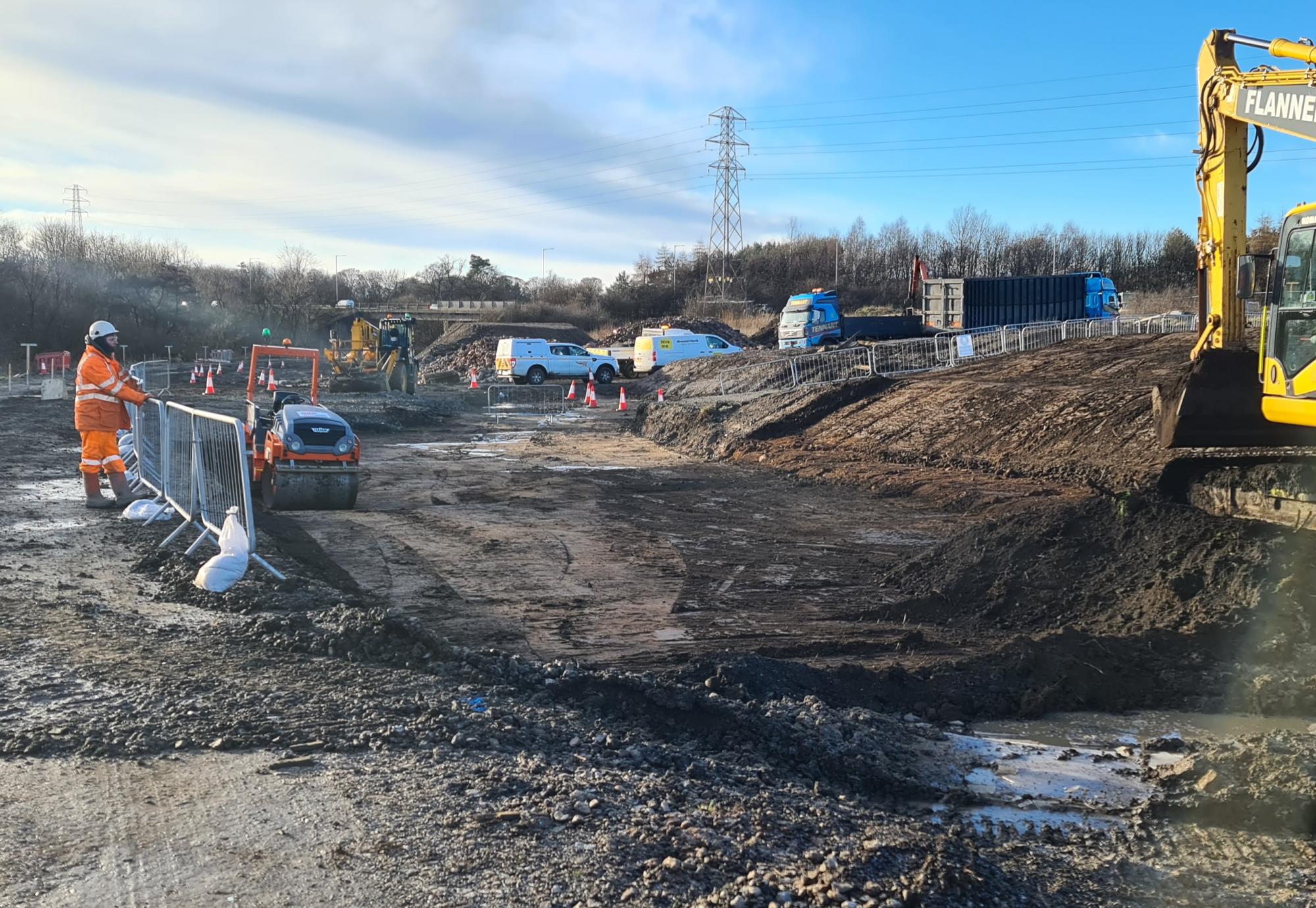 Cameron Bridge construction, via Network Rail 