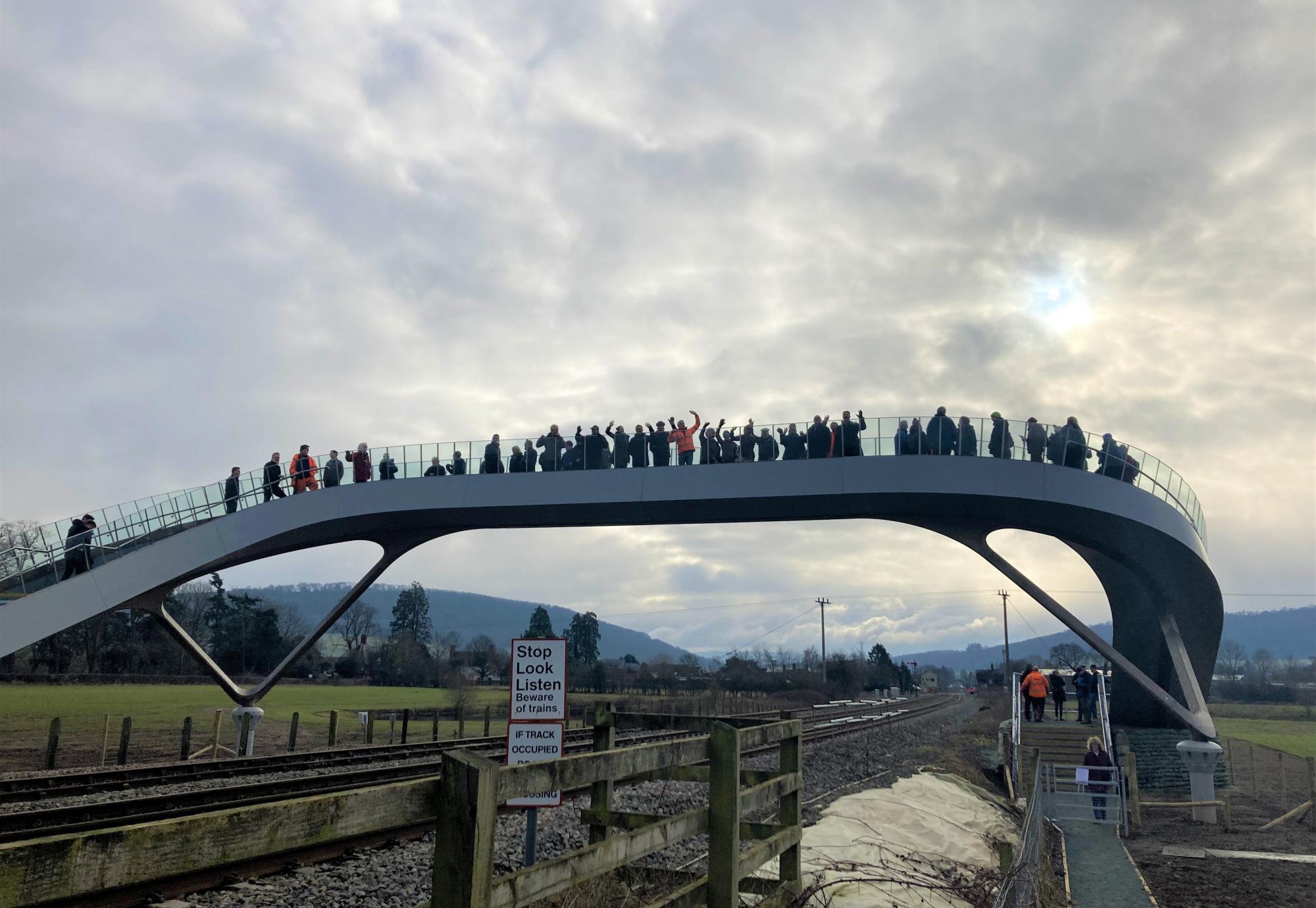 FLOW bridge unveiling, via Network Rail 