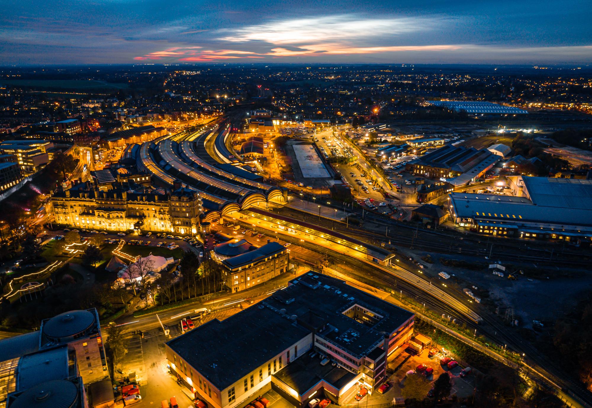 York station at night, via Istock 