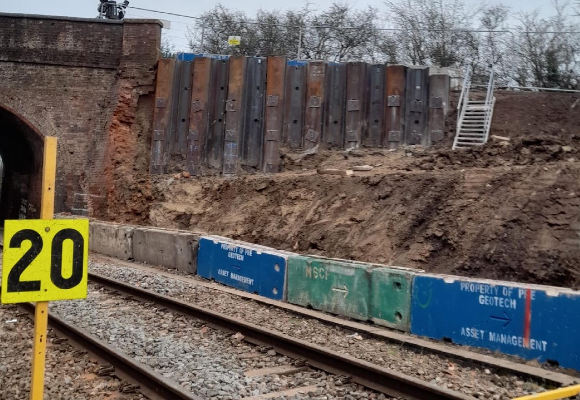 Yarnton road over rail bridge following repairs, via Network Rail 