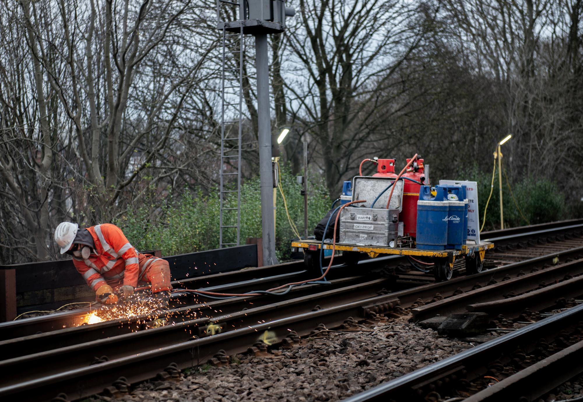 New tracks being installed near Durham station - photo by LNER