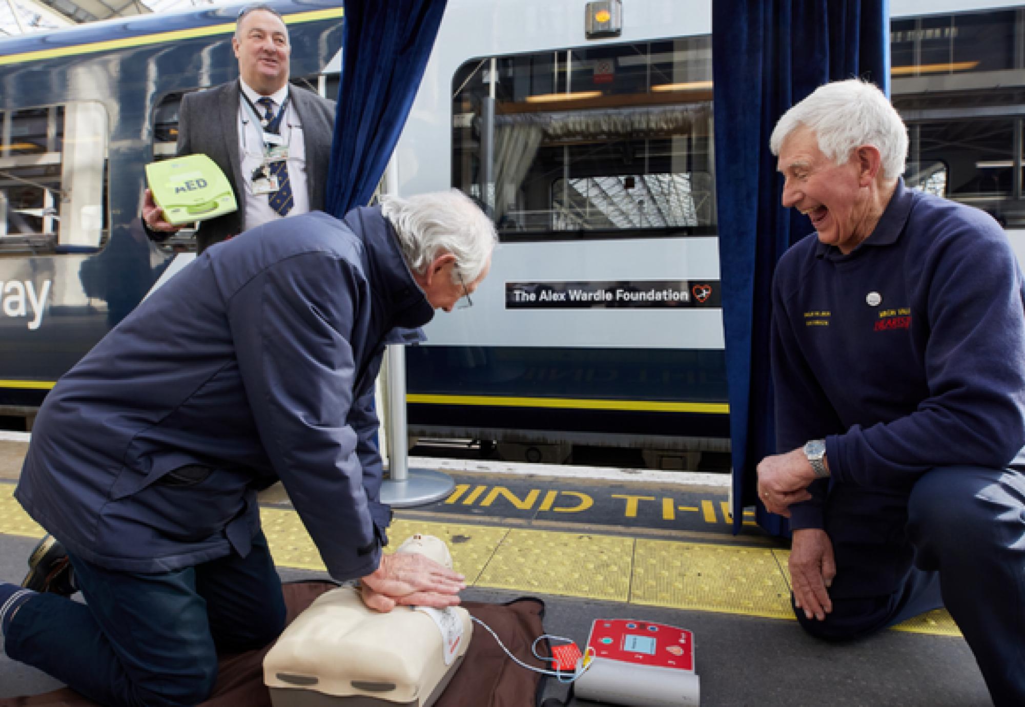 Defibrillator training, via SWR 