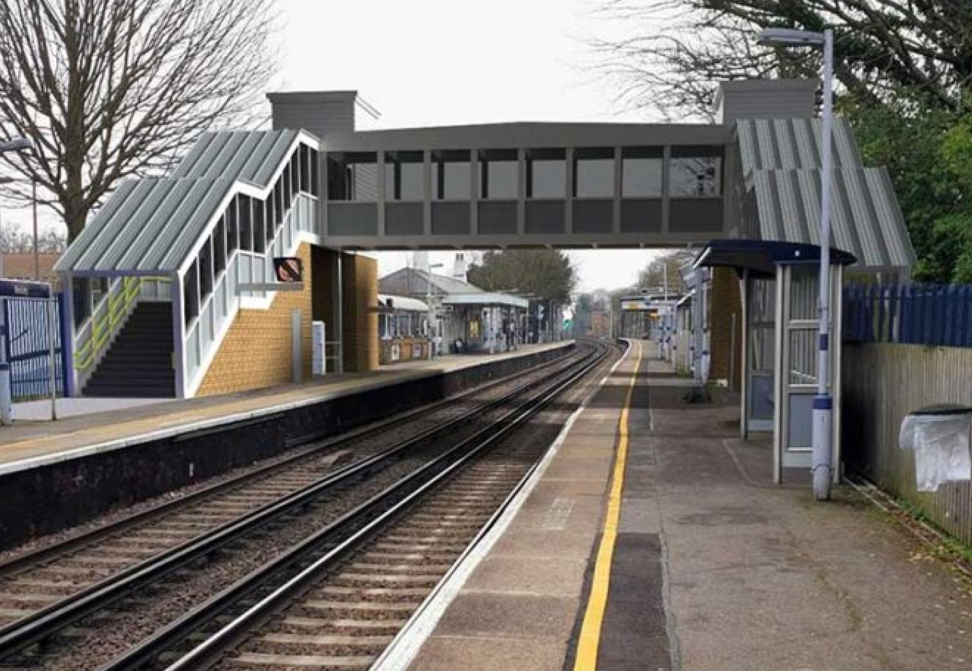 Artist impression of Bexley station footbridge, via Network Rail 