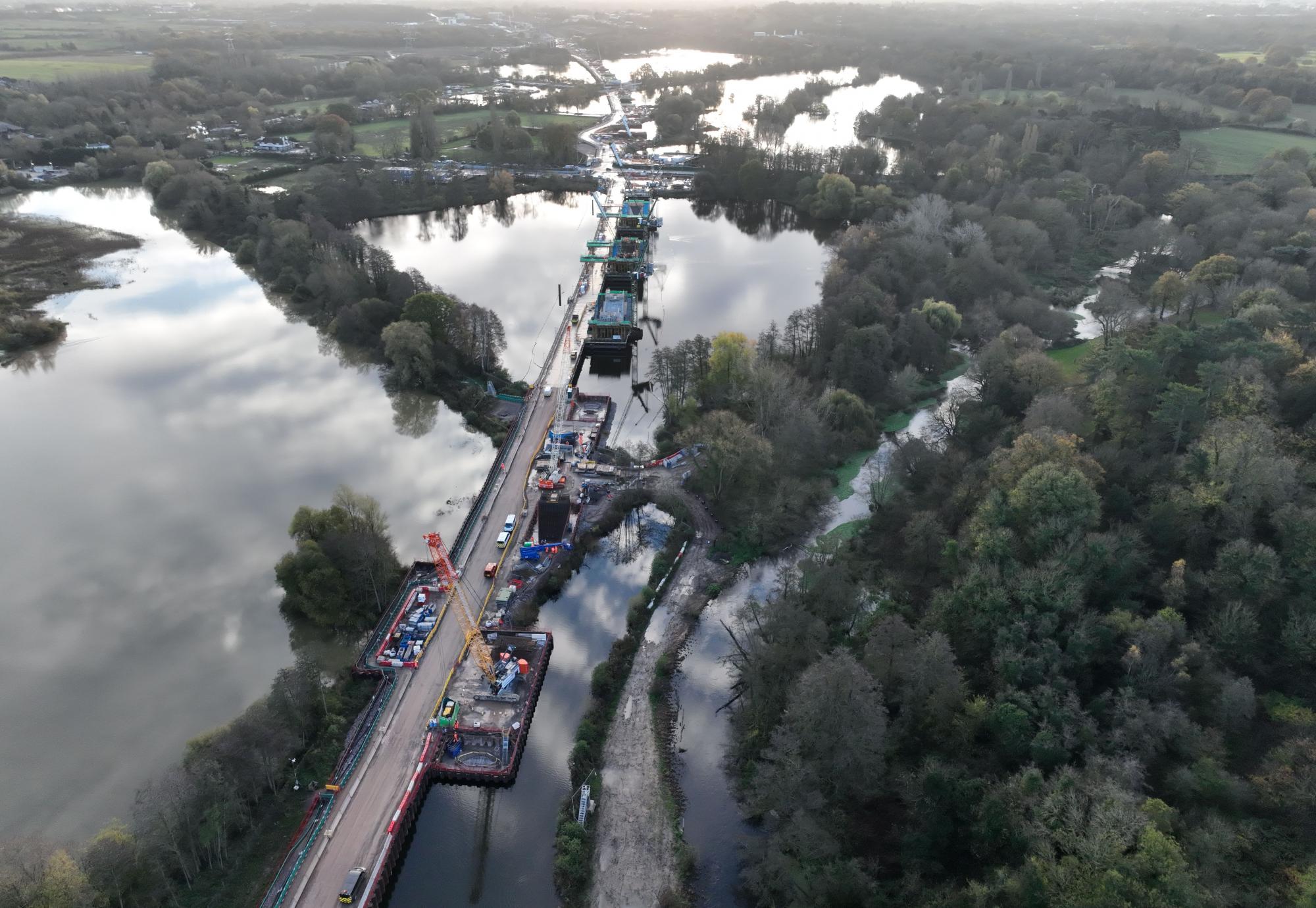 Temporary access bridge, via HS2 