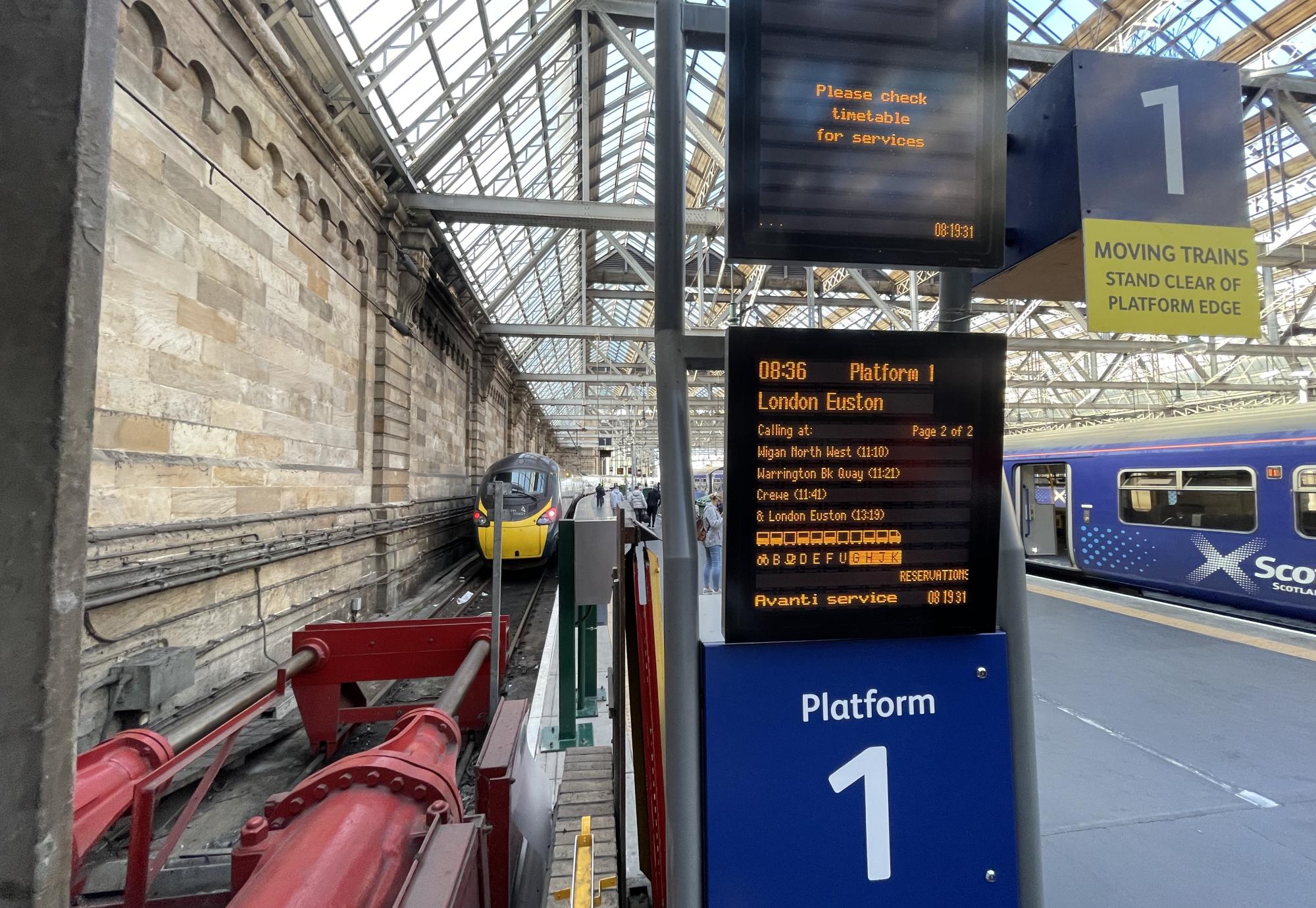 Glasgow Central Platform One, via Network Rail 