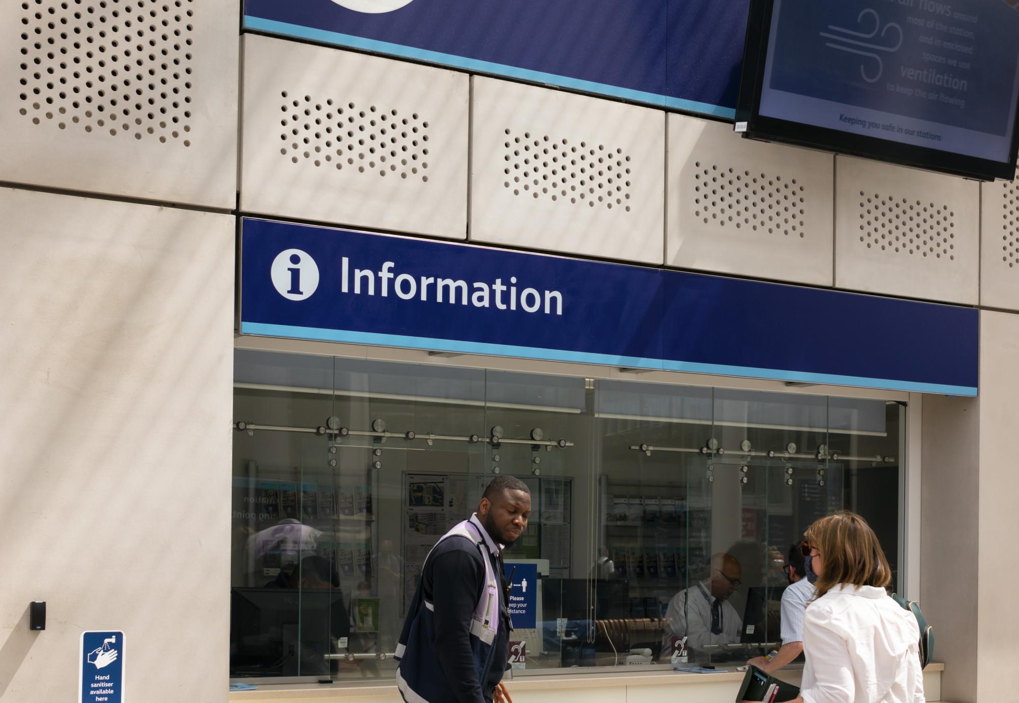 Information desk in London, via Istock 