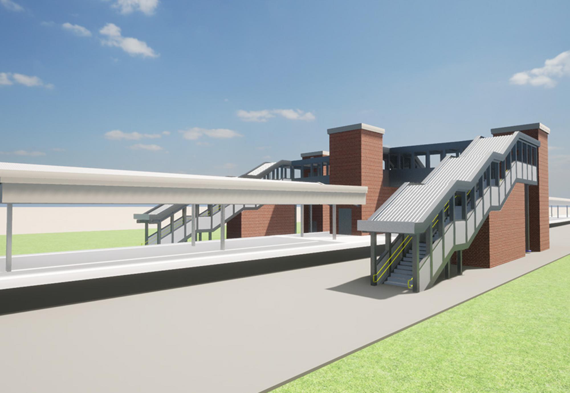 Motspur Park station artist impression, via Network Rail 