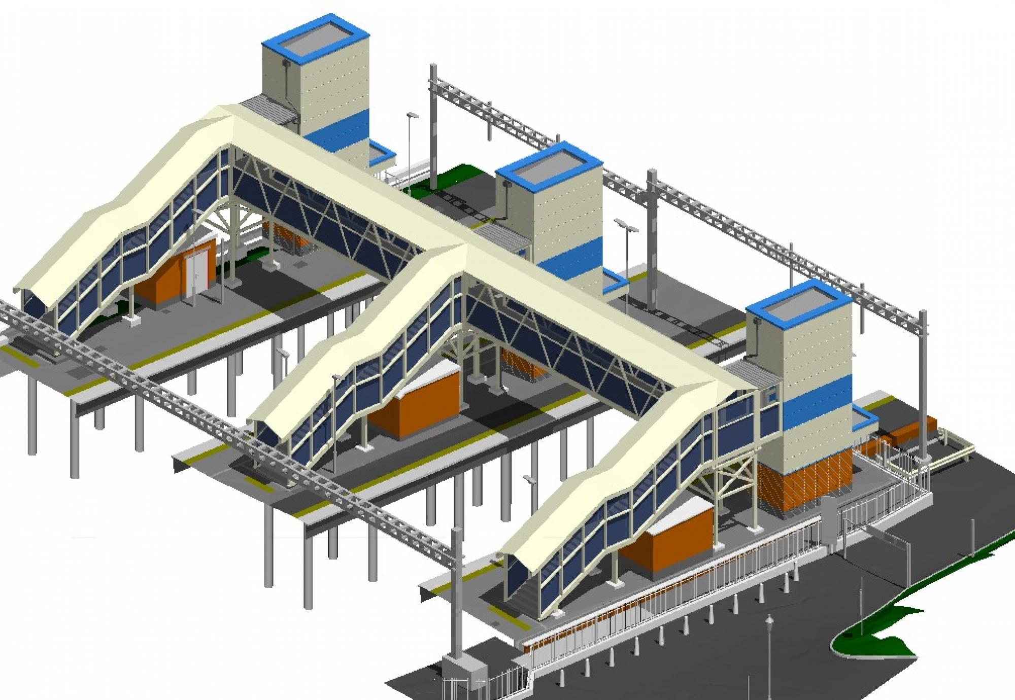 3D modelling of Tilehurst station, via Network Rail 