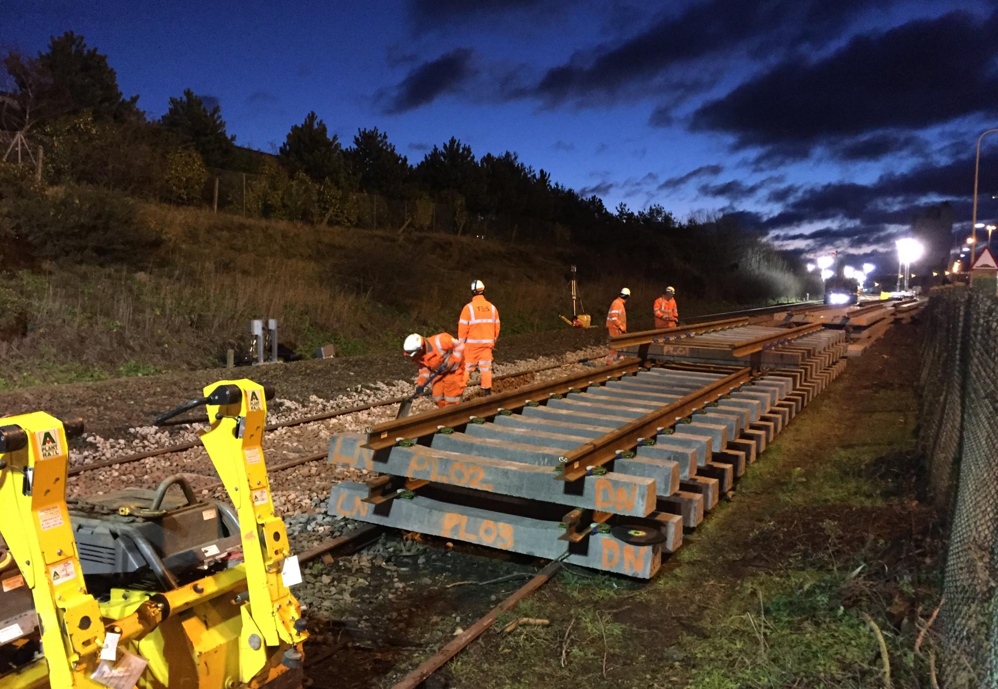 Track replacement work, via Network Rail 