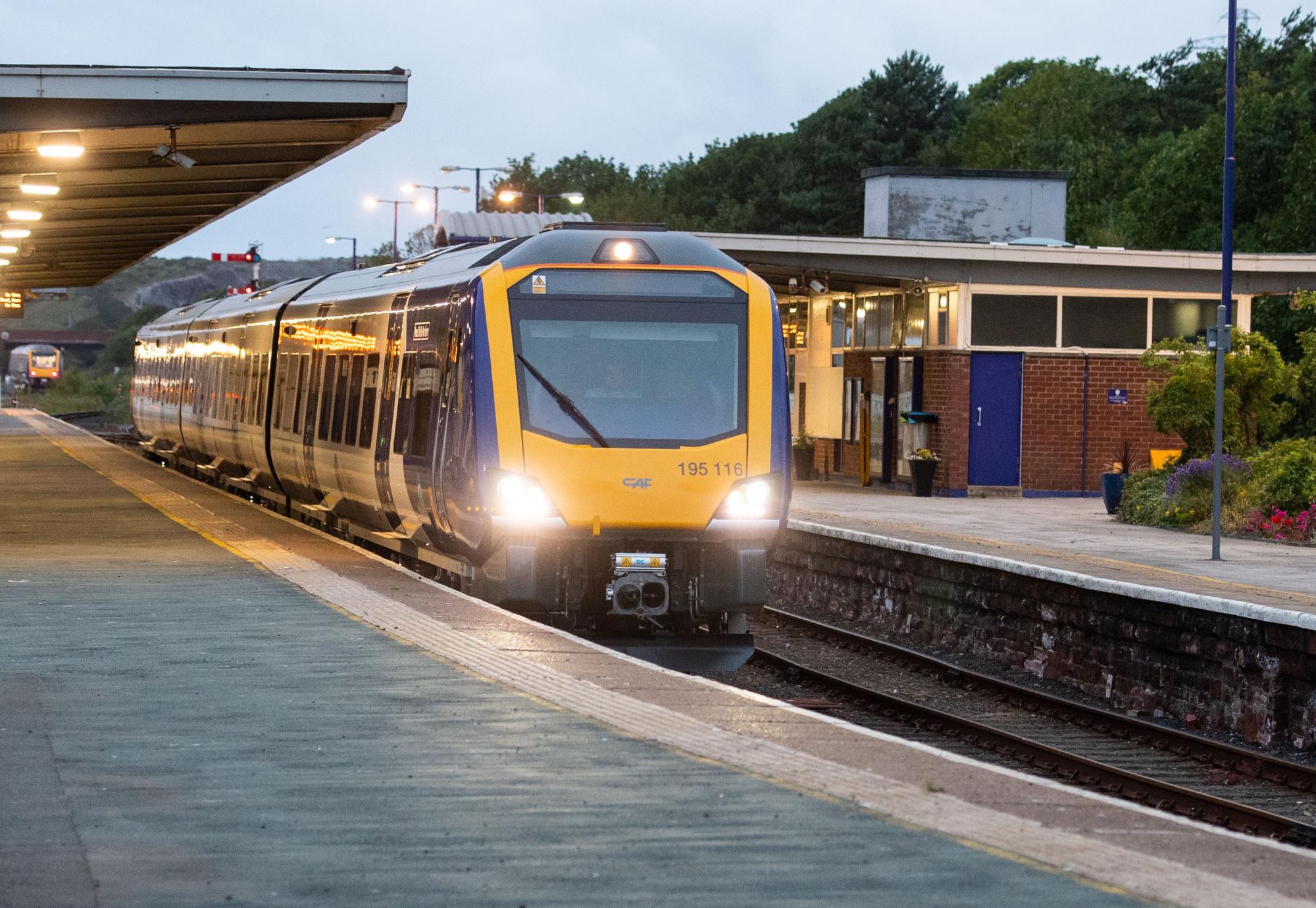 Northern train at night, via Northern 