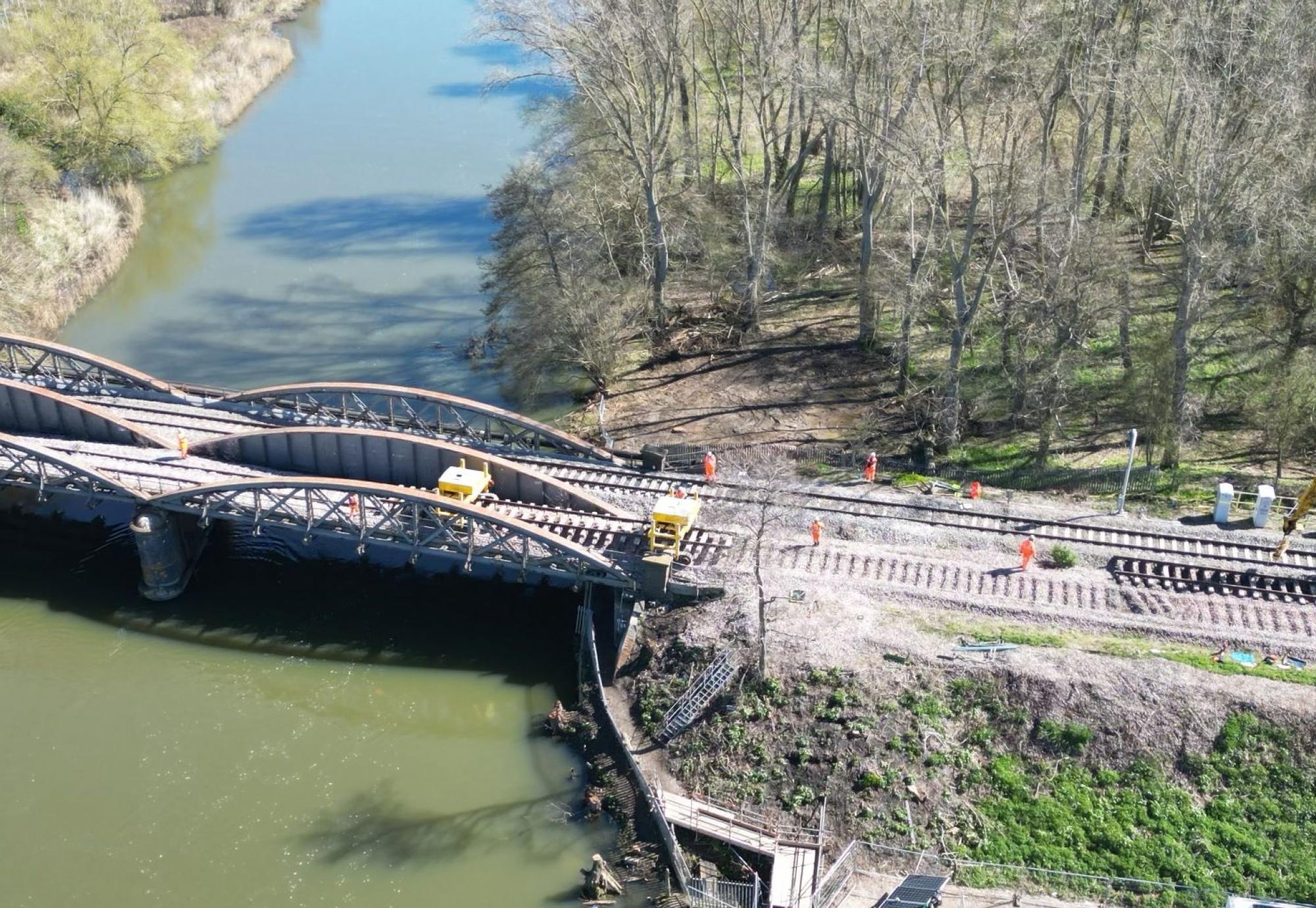 Aerial view of Nuneham viaduct, via Network Rail 