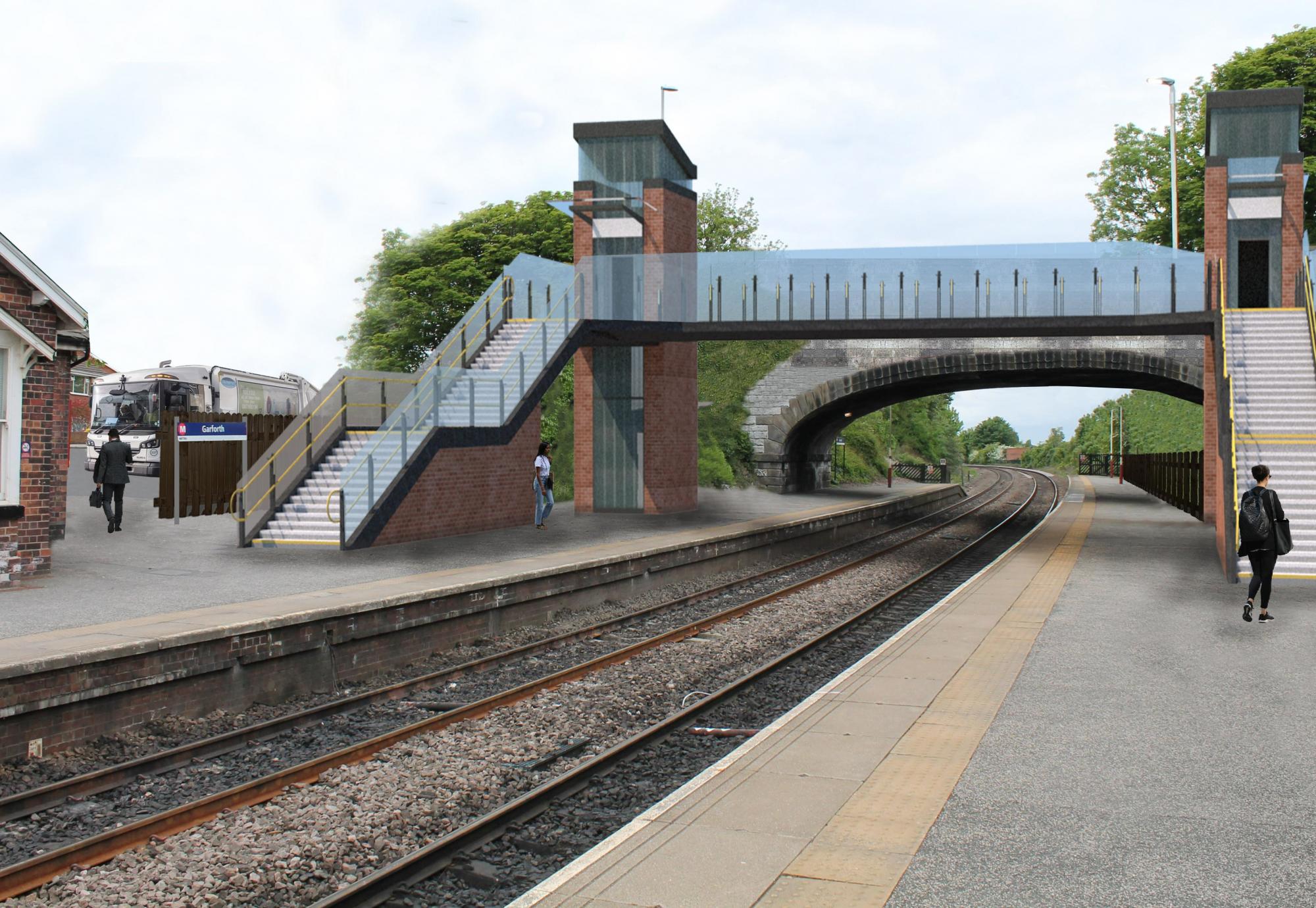 Artist impression of the new beacon bridge at Garforth