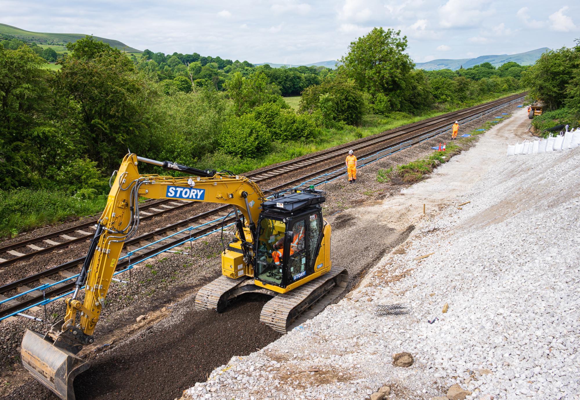 Progress on Hope Valley Upgrade as foundations for new tracks completed at Bamford