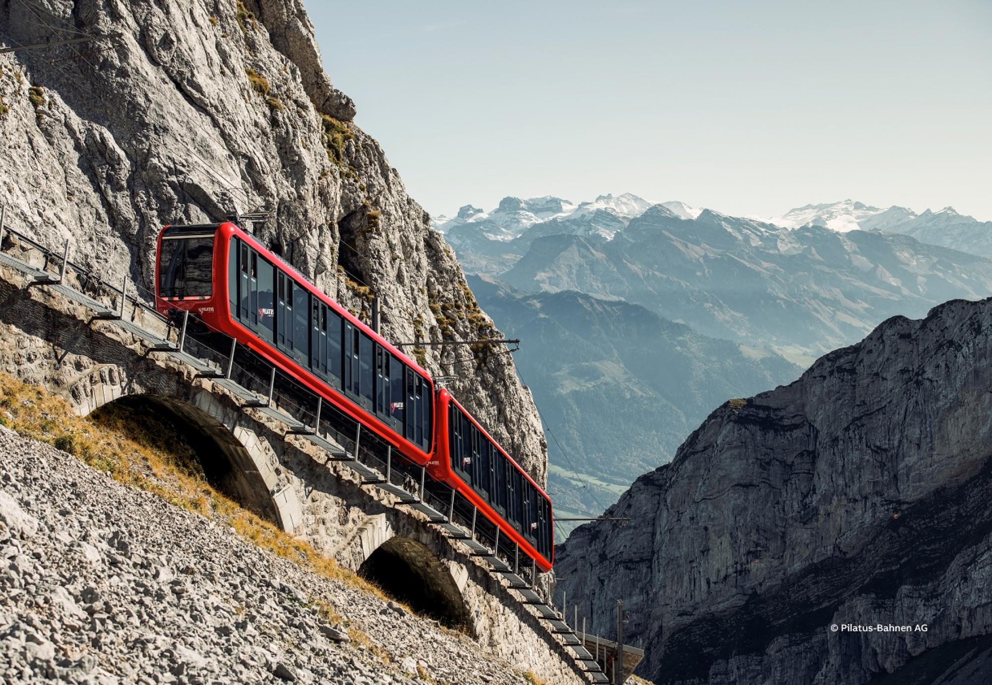 New trains unveiled for the worlds steepest cogwheel railway 