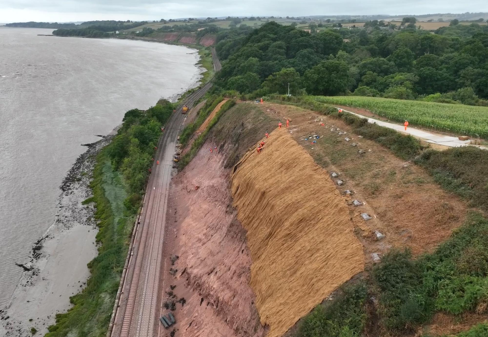 Work to secure Seven Estuary line cliff-side begins after three landslips this year