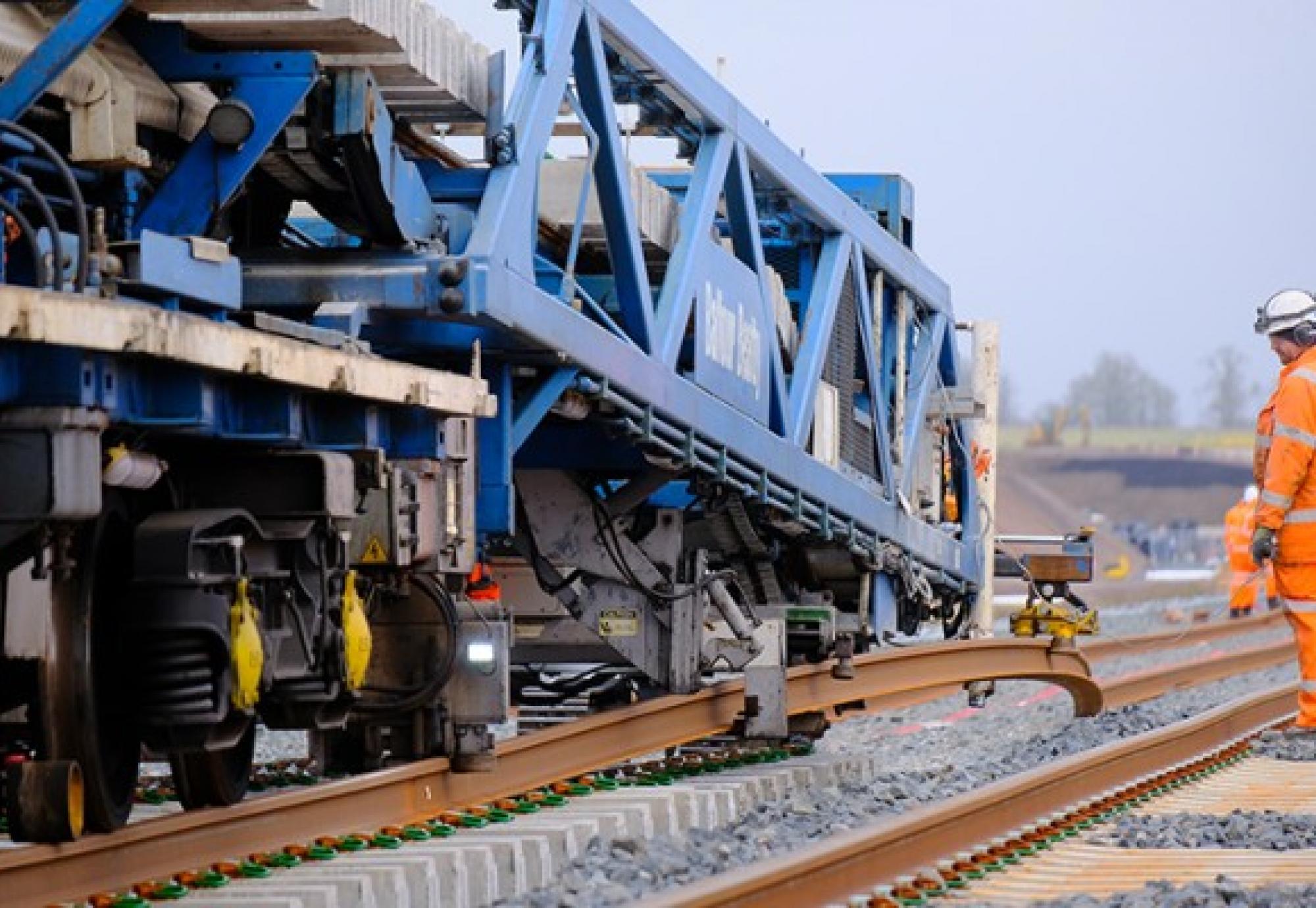 Track laying technology used on East West Rail