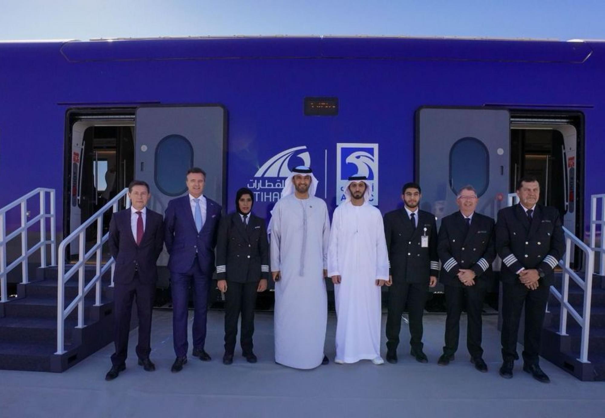 Delegation on Emirates Rail first passenger service