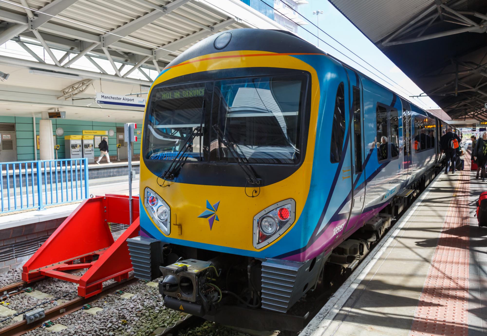 Train at Manchester Airport station