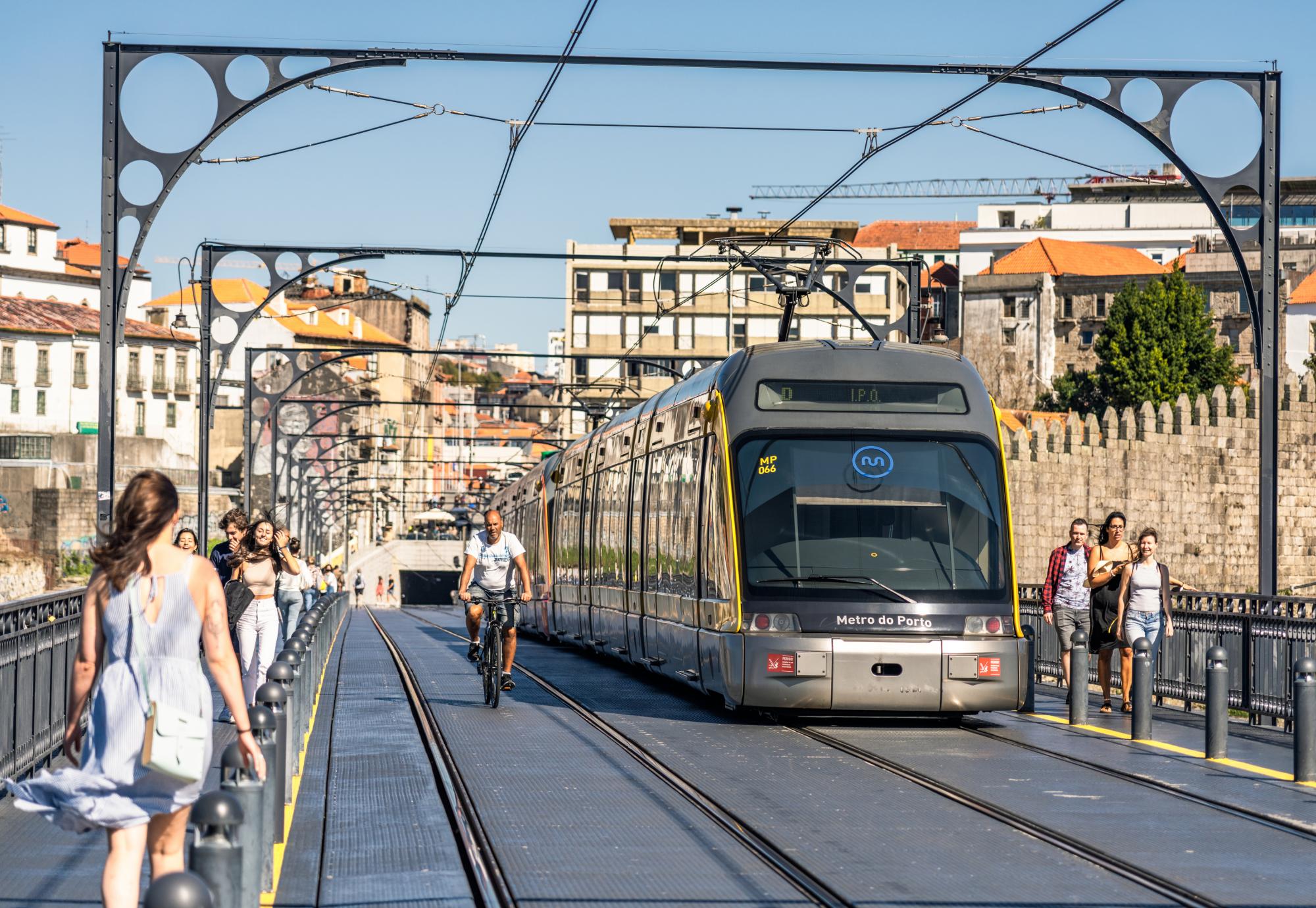 Metro tram in Porto, Portugal