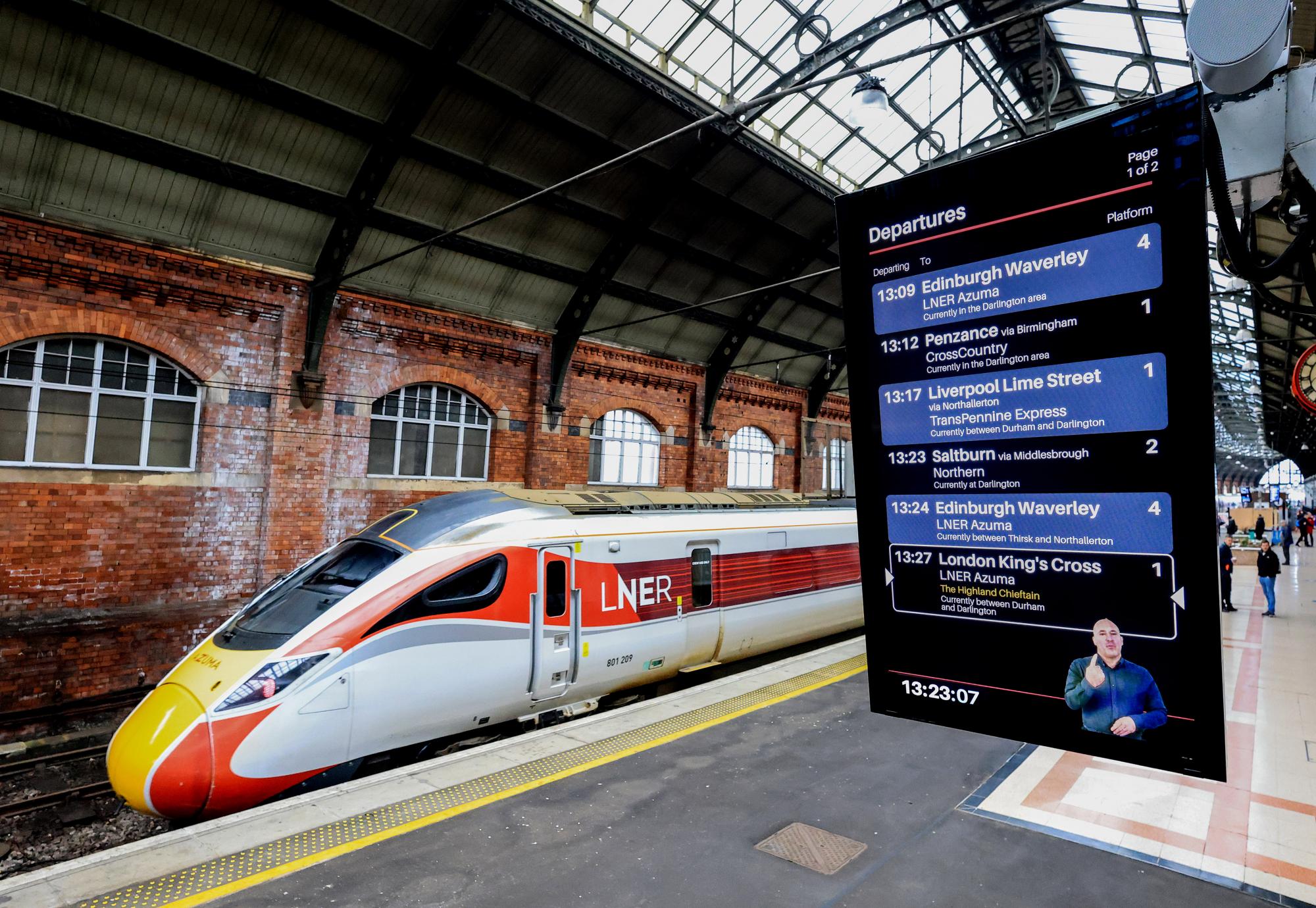 Sign Language on LNER Departure Boards