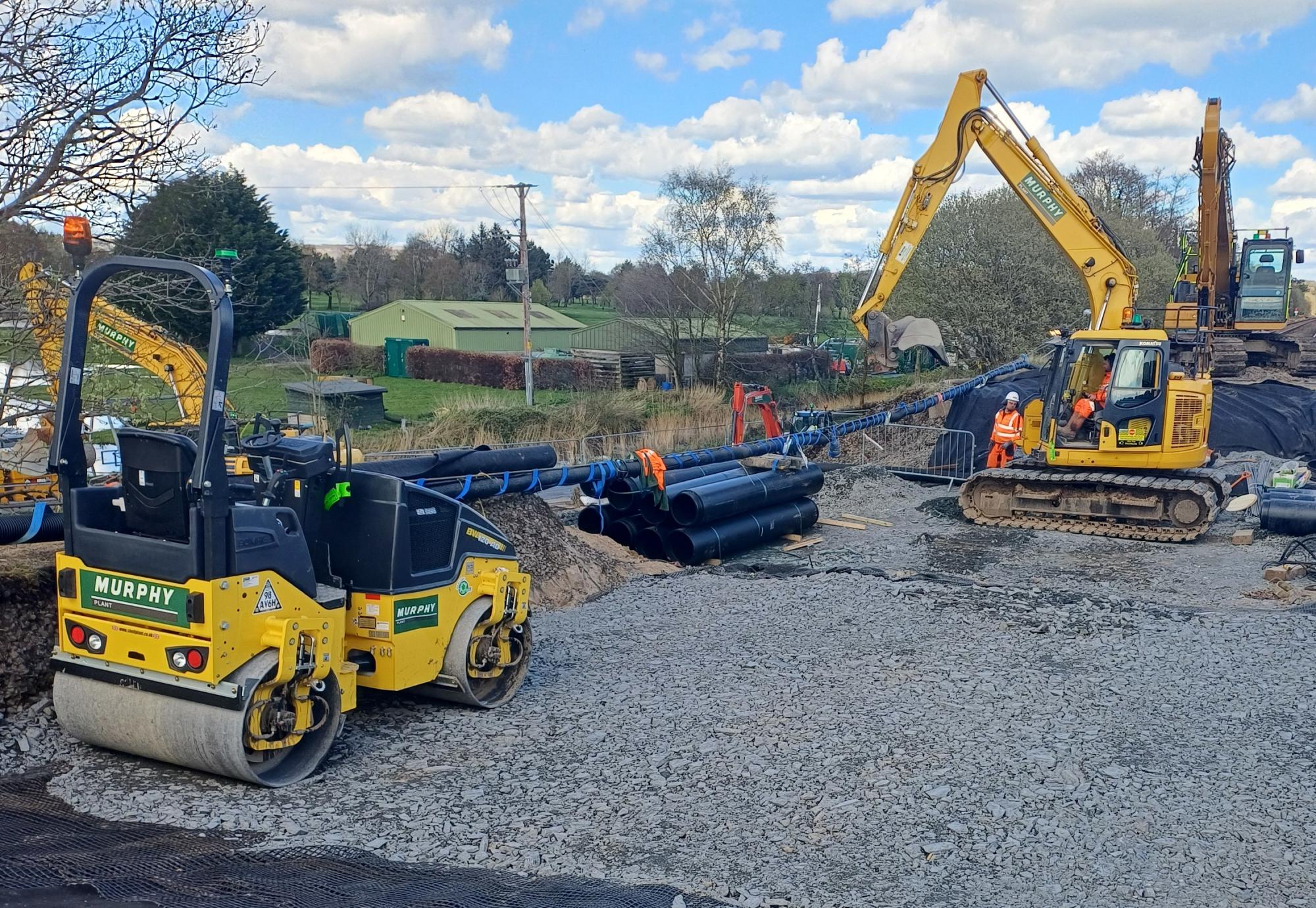 Derailment repairs in Cumbria