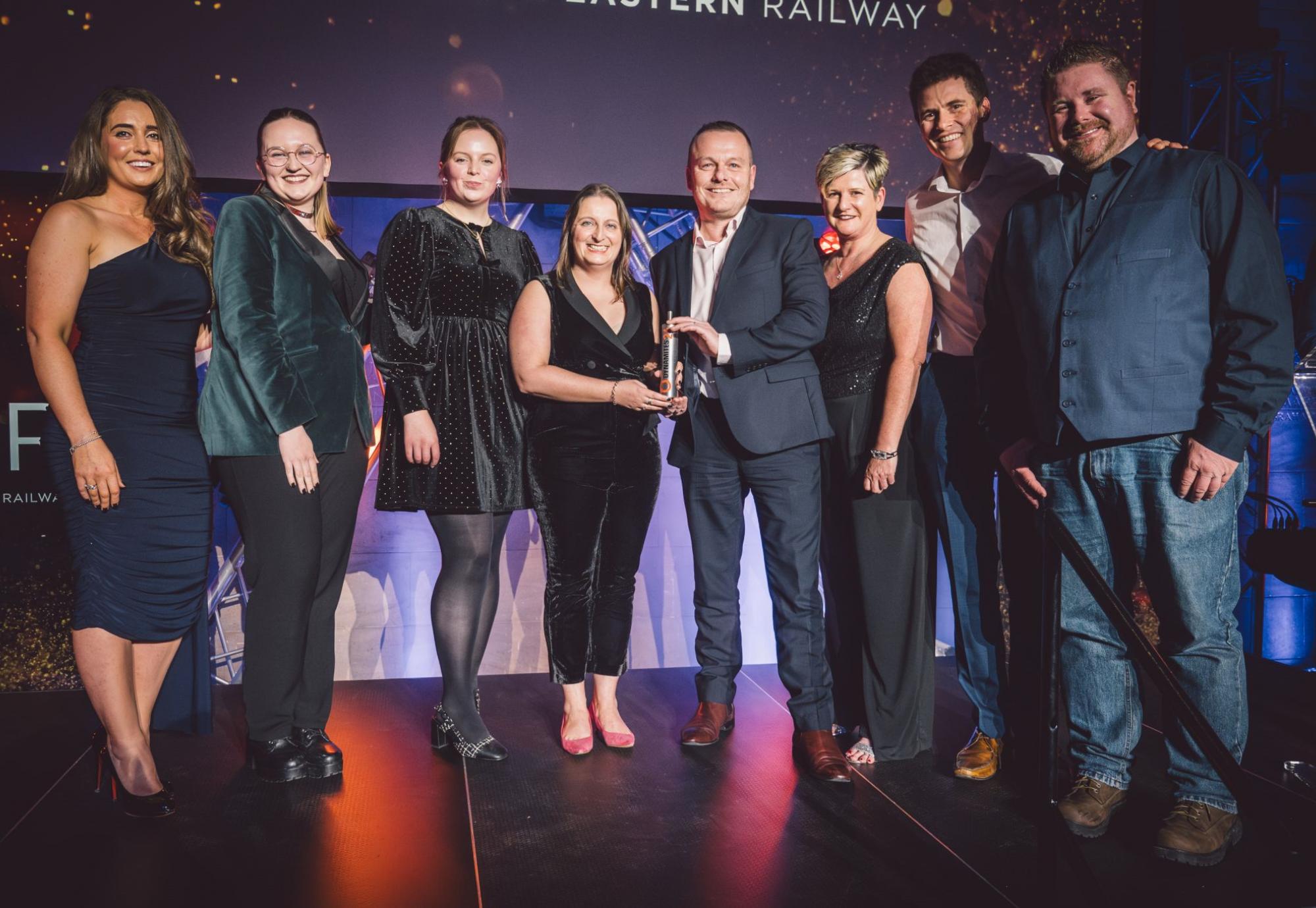 Winning team at LNER