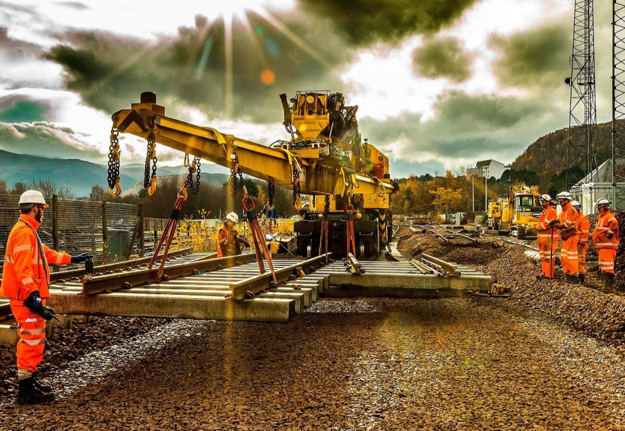 Engineers Replacing Track